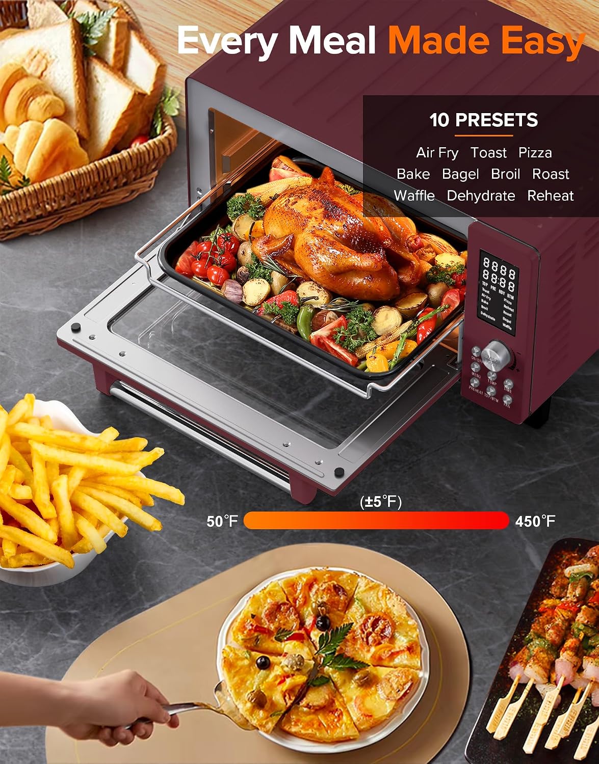 Detalle de Nuwave Bravo Pro Smart Air Fryer 21 qt