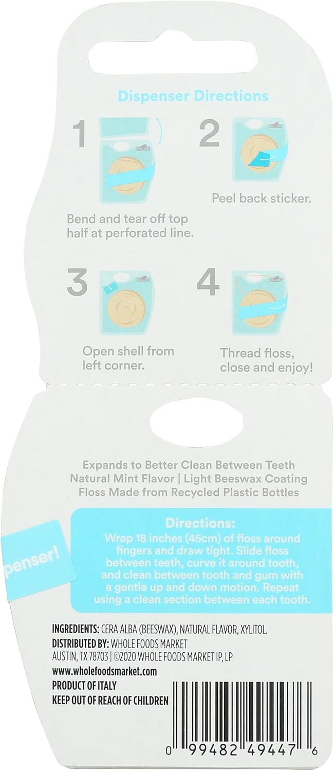 Thumbnail 1 de 365 by Whole Foods Market Expanding Dental Floss (Natural Mint, Beeswax Coating) — 55 Yds