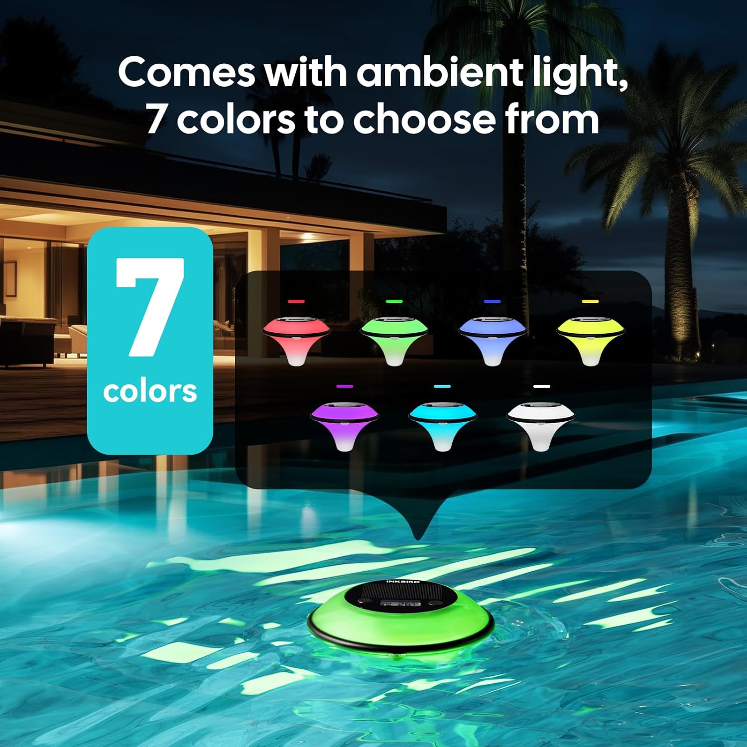 Thumbnail 2 de Inkbird IBS-P05R: Termometro Piscina Solare con Illuminazione RGB e Telecontrollo