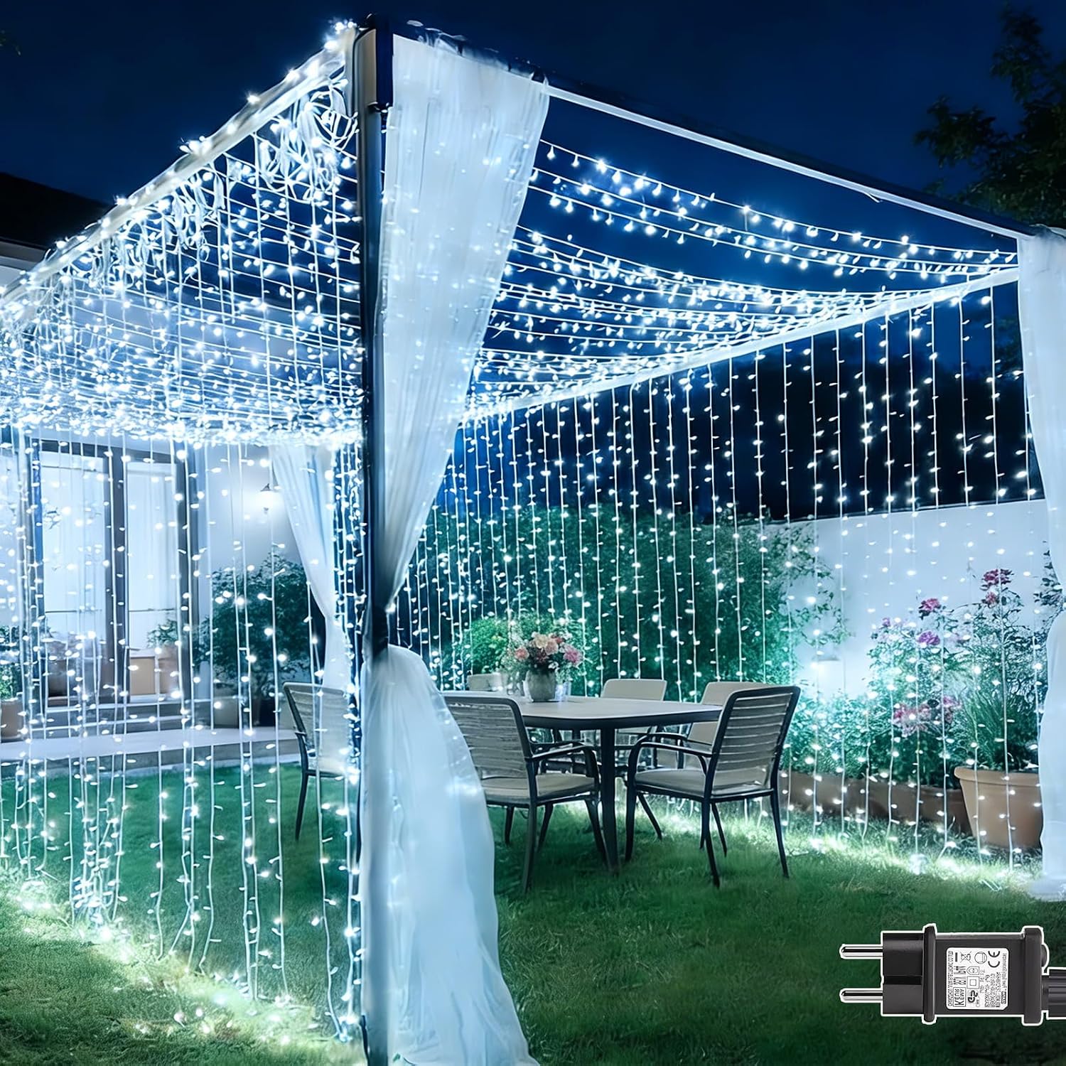 Detalle de Dekofun tenda luminosa 6 m con 600 LED