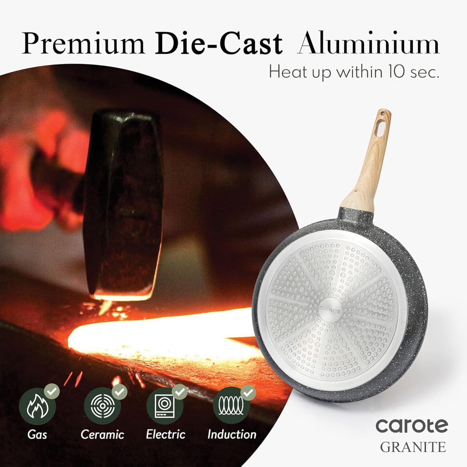 Thumbnail 2 de CAROTE Cookware Set, Die-Cast Aluminum