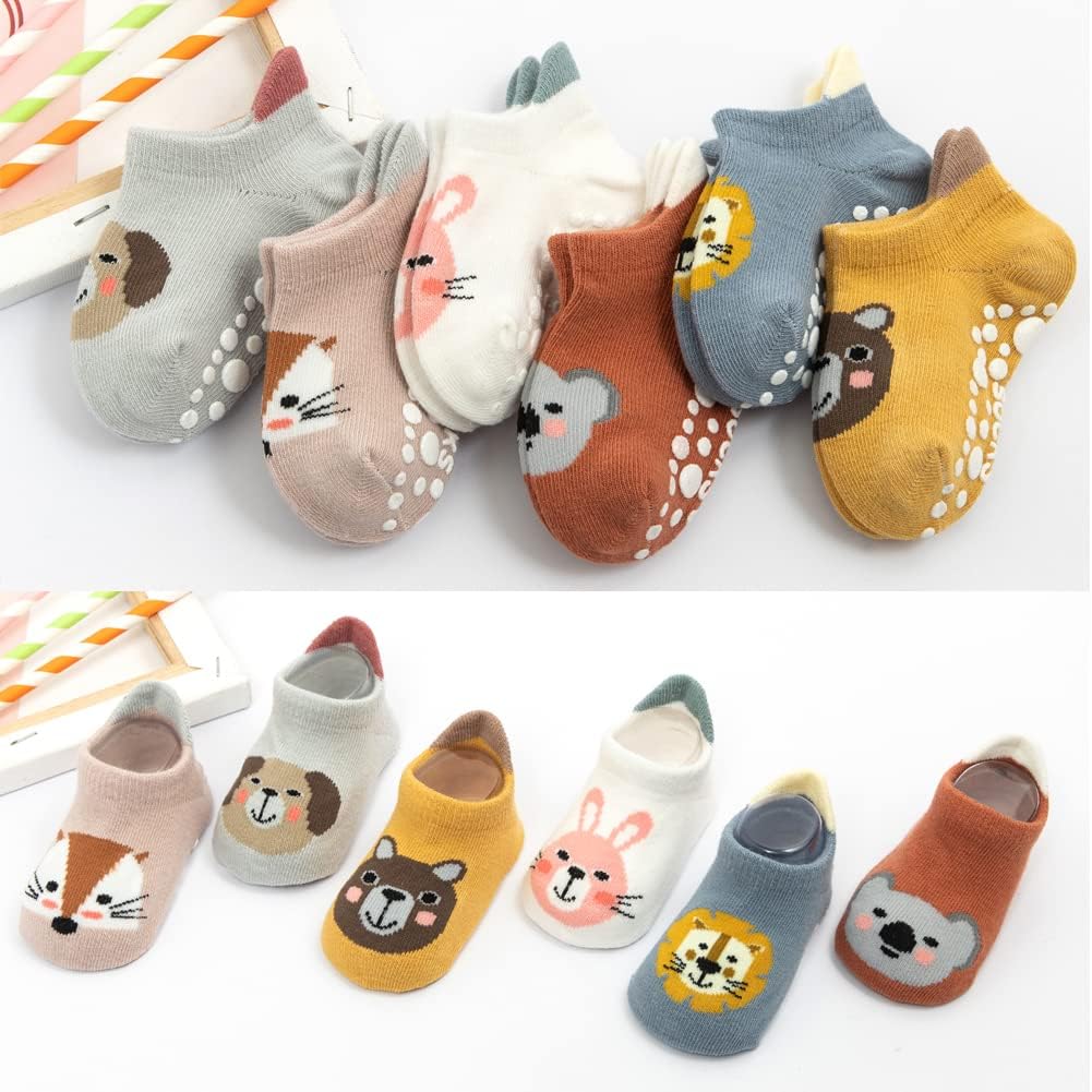 Thumbnail 5 de Exemaba Baby Non Slip Grips Ankle Socks 5 Pairs