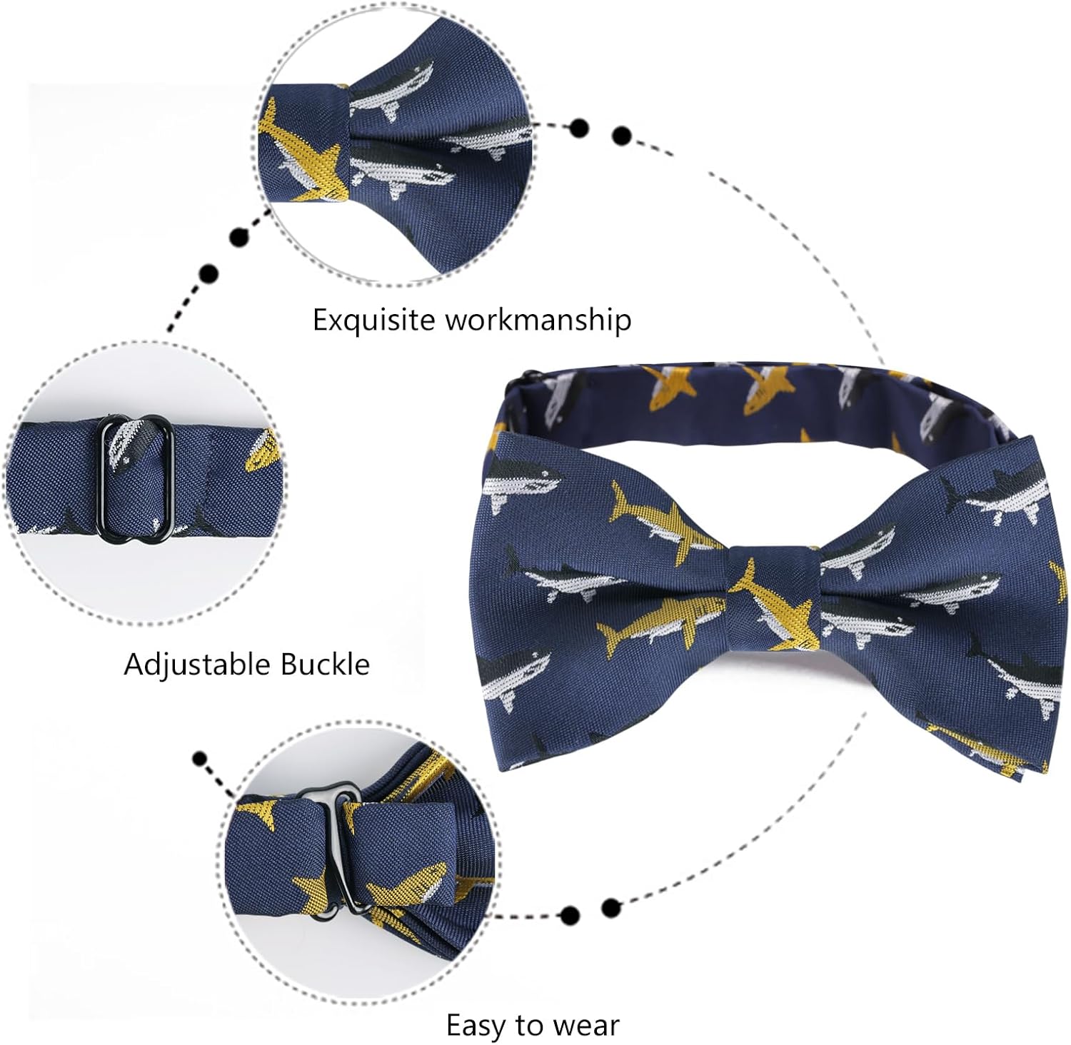 Thumbnail 2 de Alizeal Boys Pre-tied Bow Tie Novelty Adjustable Bow Tie for Birthday, Wedding, Party and Prom