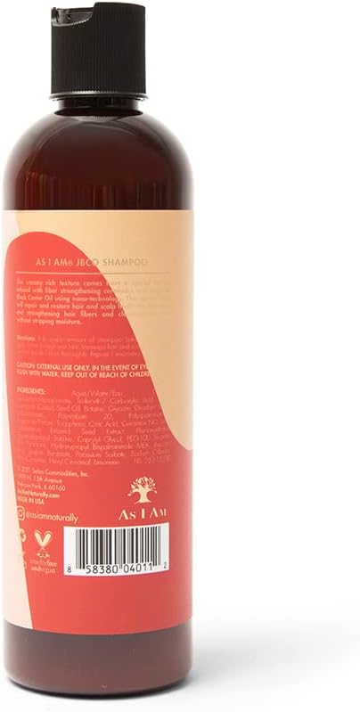 Detalle 2 de AS I AM Jamaican Black Castor Oil Shampoo (355ml) — sulphate-free cleanser for curls