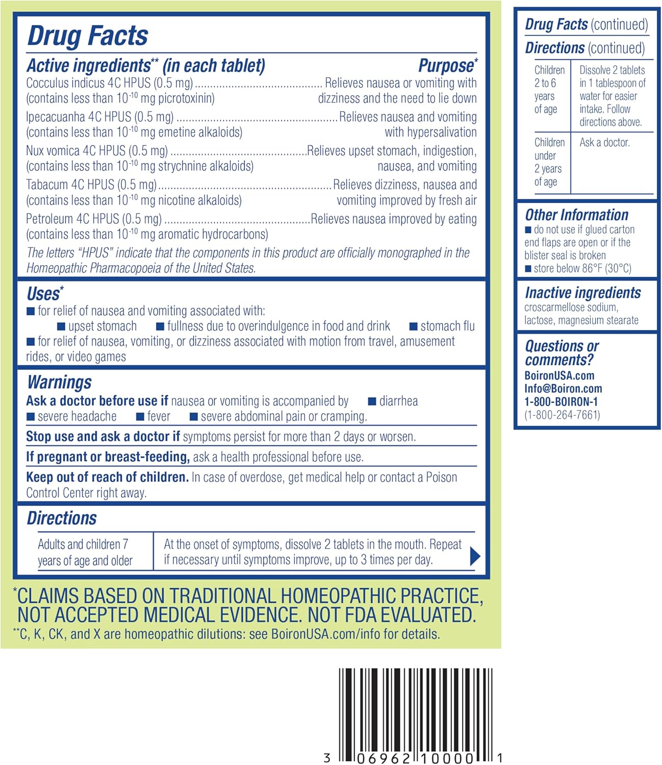Thumbnail 6 de Boiron Nausea Relief, 120 Count