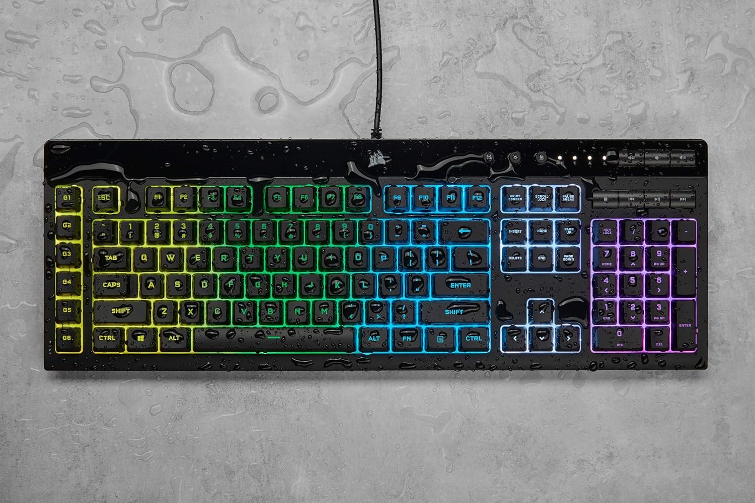 Thumbnail 3 de Corsair K55 RGB PRO Gaming-Tastatur (kabelgebunden, Membran) – AZERTY, schwarz