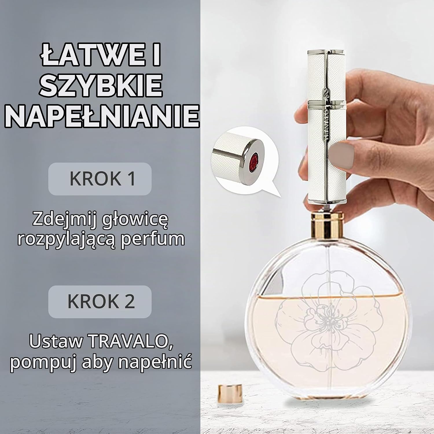 Thumbnail 6 de Travalo Milano HD White – biały atomizer do perfum 5 ml z systemem uzupełniania