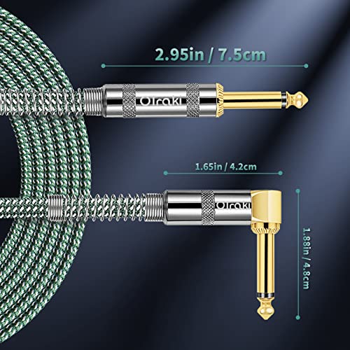Thumbnail 5 de Cavo per Chitarra OTraki 2 m – Doppia schermatura, giacca in nylon tweed, connettori 1/4" TS (6,35 mm) mono, 2 pezzi