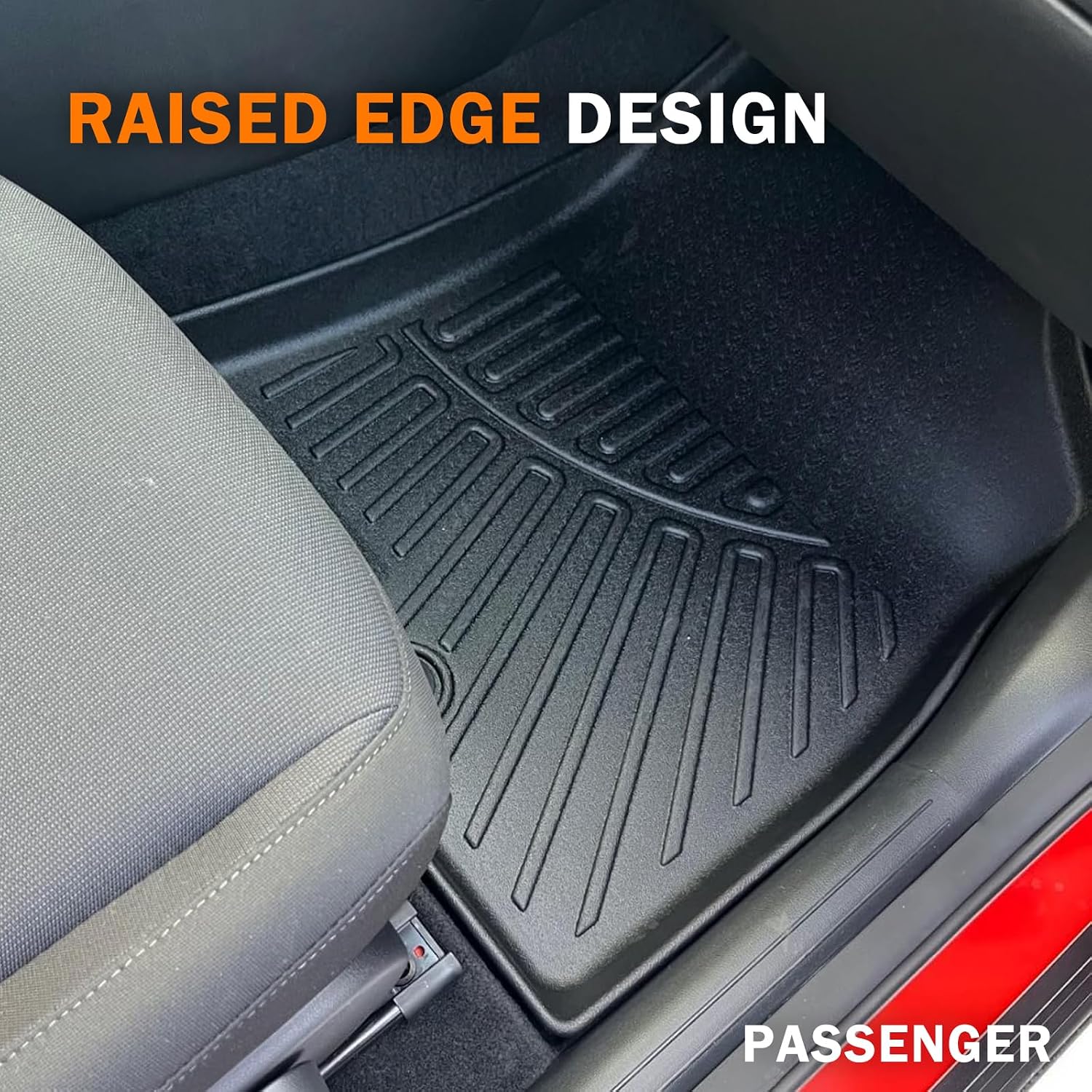 Thumbnail 2 de KUST All-Weather Floor Mats for 2022-2025 Jeep Wagoneer (7-Seater) with Raised Lip and Rear Trunk Mat
