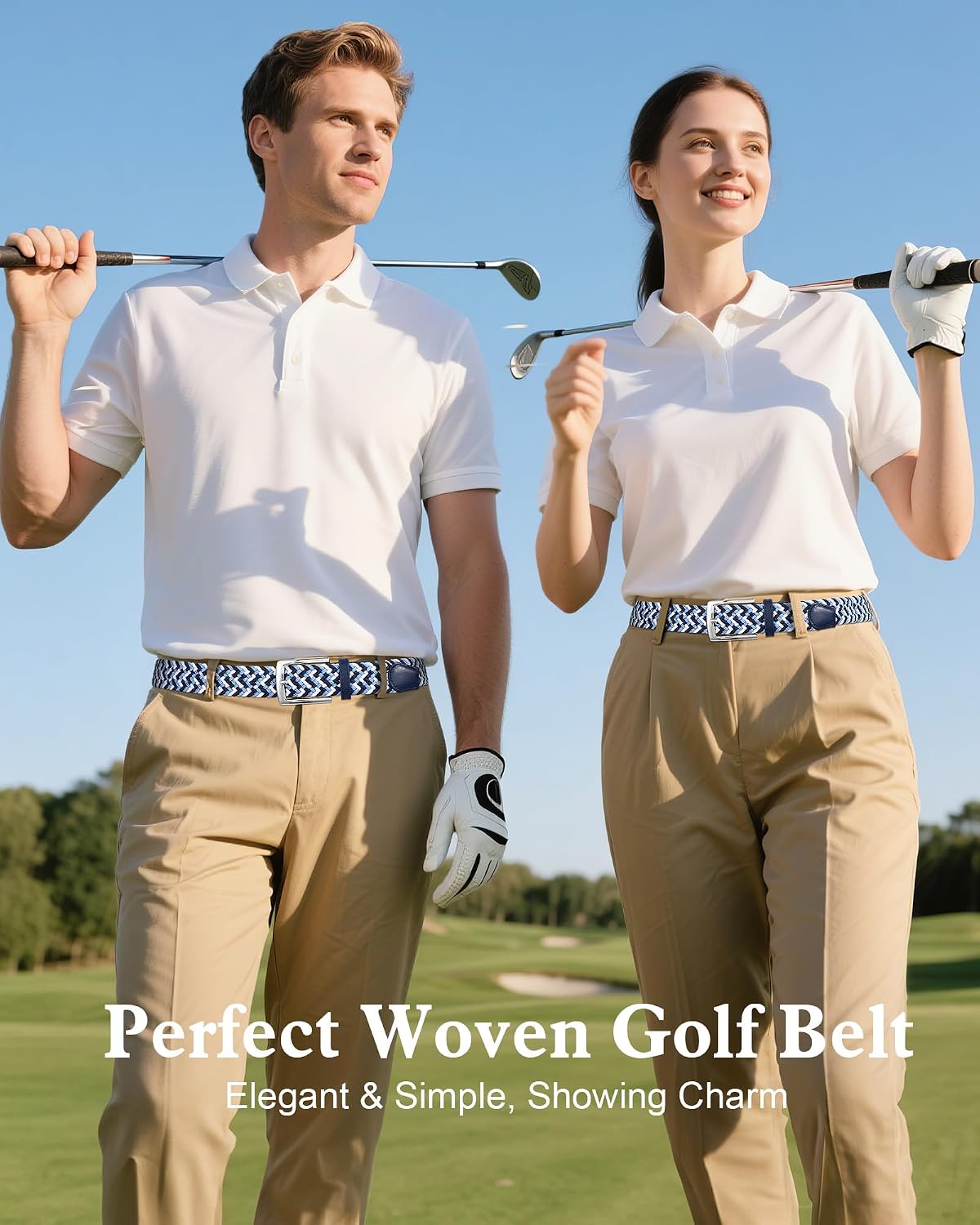 Detalle de SUOSDEY Men's Woven Belt