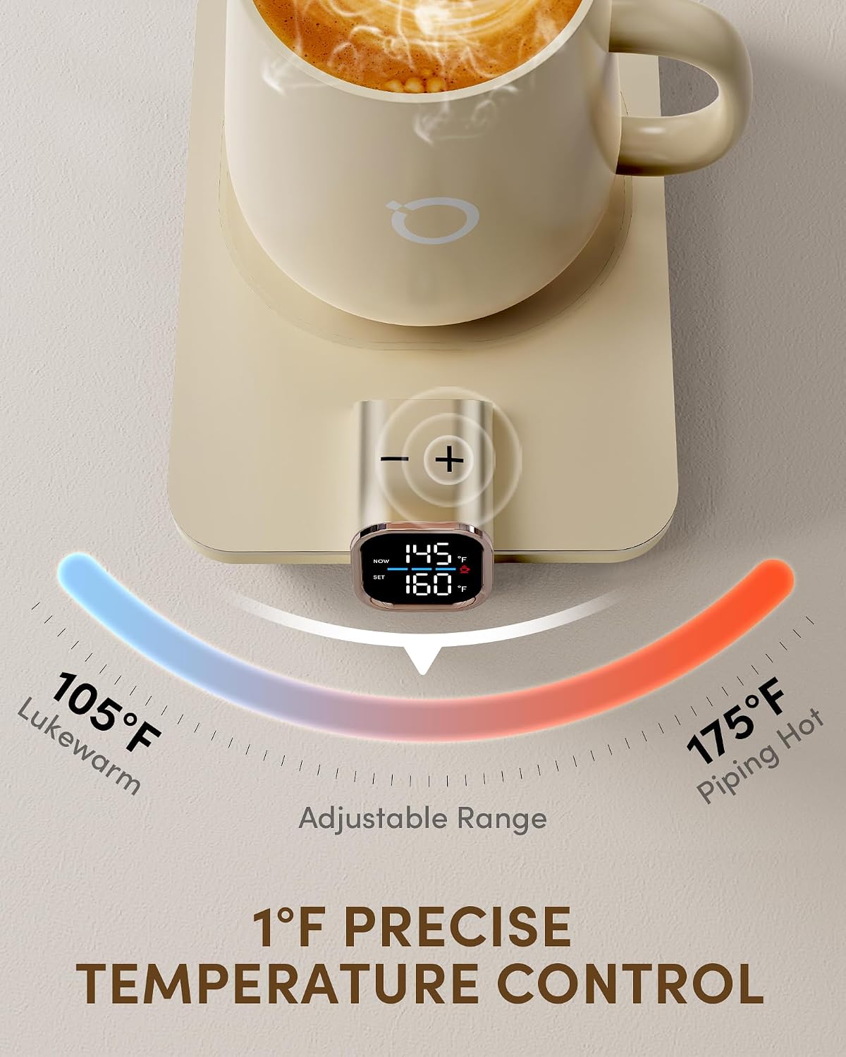 Detalle 2 de Coffee Mug Warmer Set with 15oz Ceramic Heated Mug ⚡