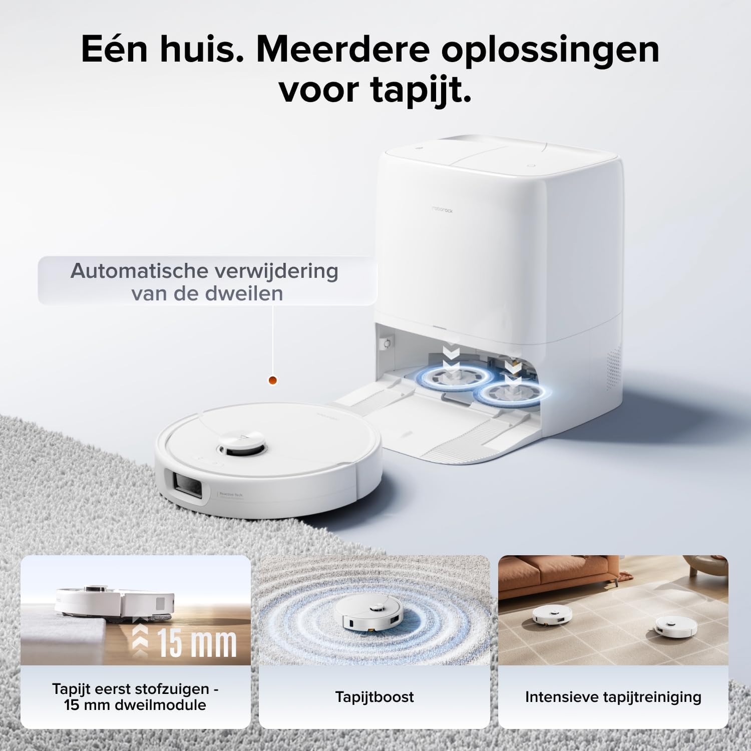 Detalle 2 de roborock Qrevo 2 Pro-Set robotstofzuiger met FlexiArm en automatisch dweildock