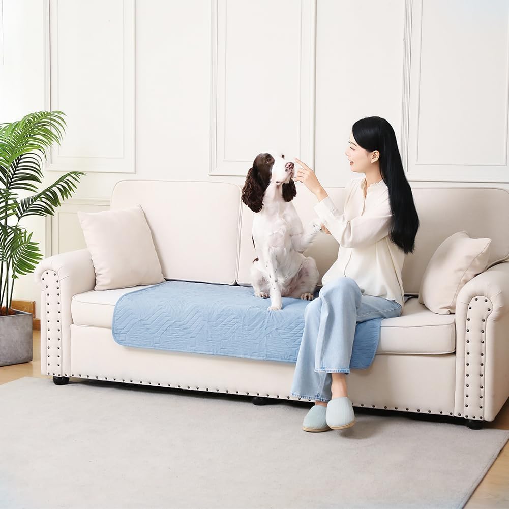 Thumbnail 5 de DUJUIKE protège-matelas imperméable 90x135 cm lavable (alèse pour incontinence, bleu)