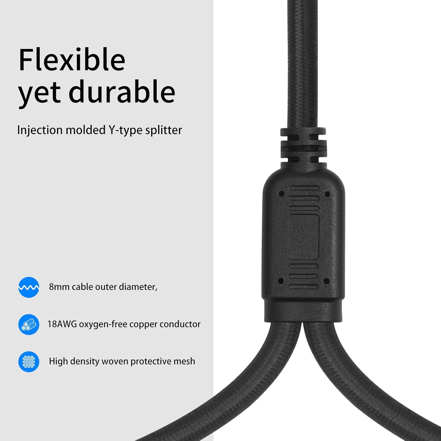 Detalle 2 de SZLliyxs 2Pack Speakon Splitter Cable (5FT) — 1 Male to 2 Female XLR Splitter for Audio Signal Transmission