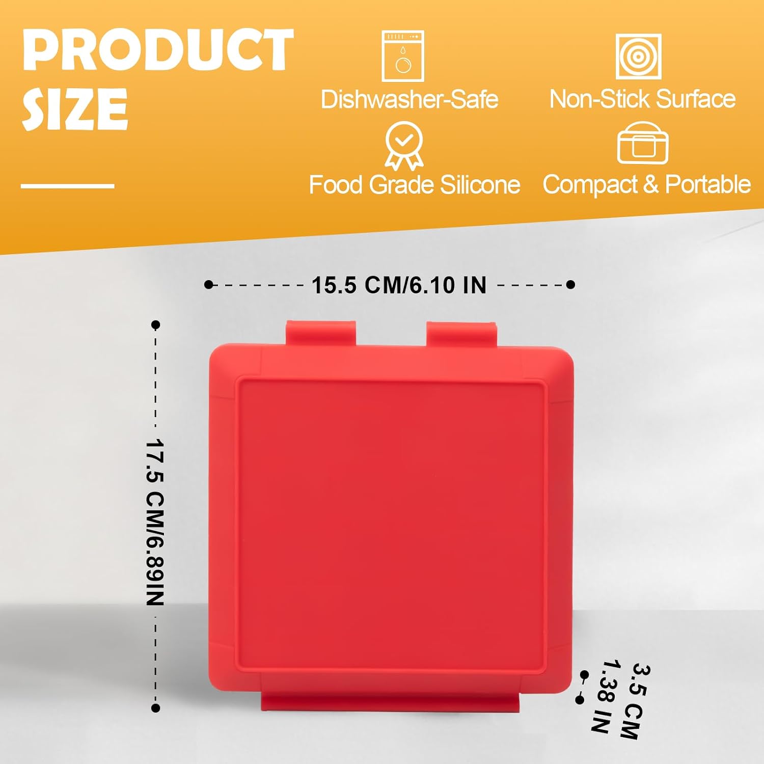Detalle de Microwave Toastie Sandwich Maker with Removable Non-Stick Plates (Red)