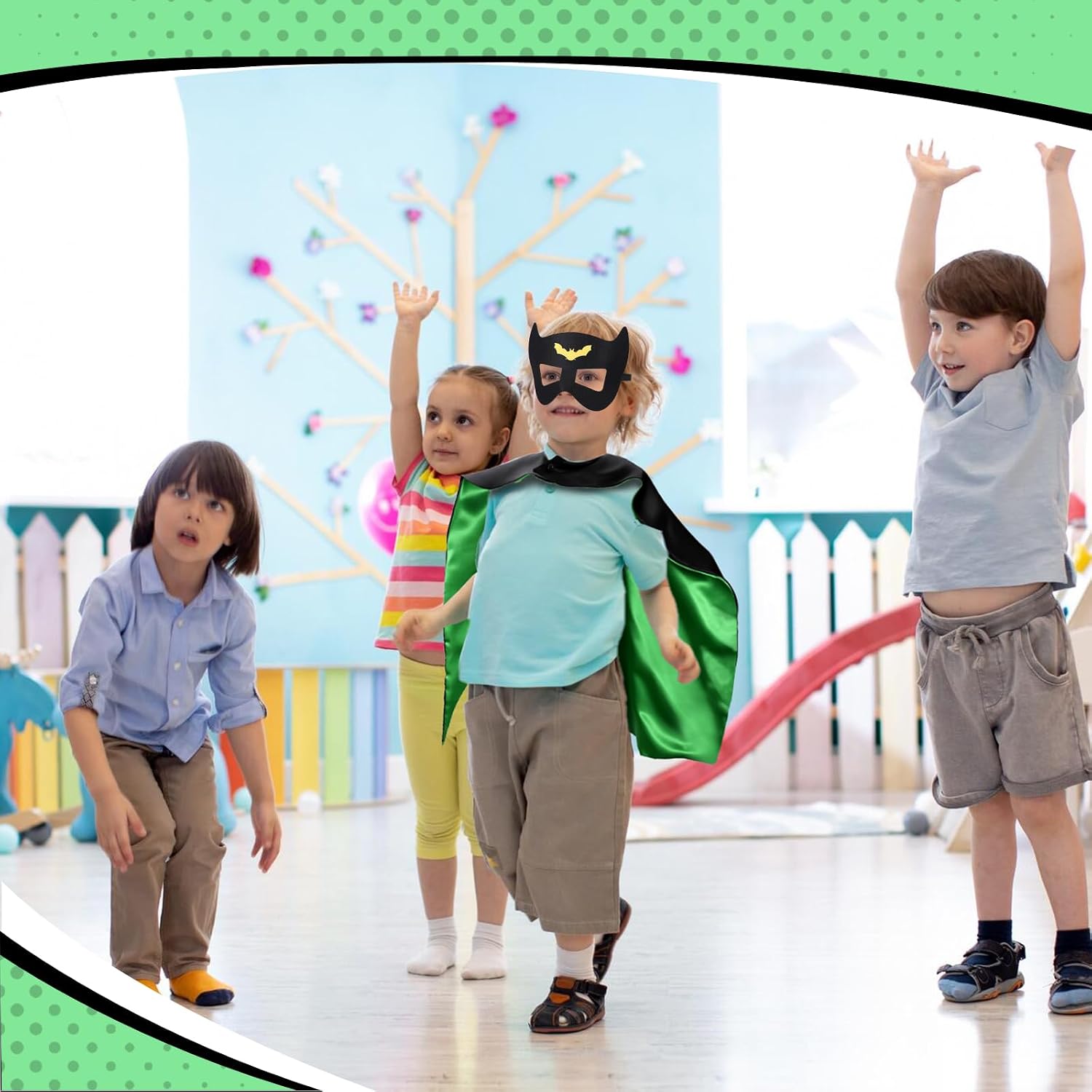 Thumbnail 6 de InPoTo Superhero Capes for Kids: Double-Sided Capes with Masks for 4–12 Years
