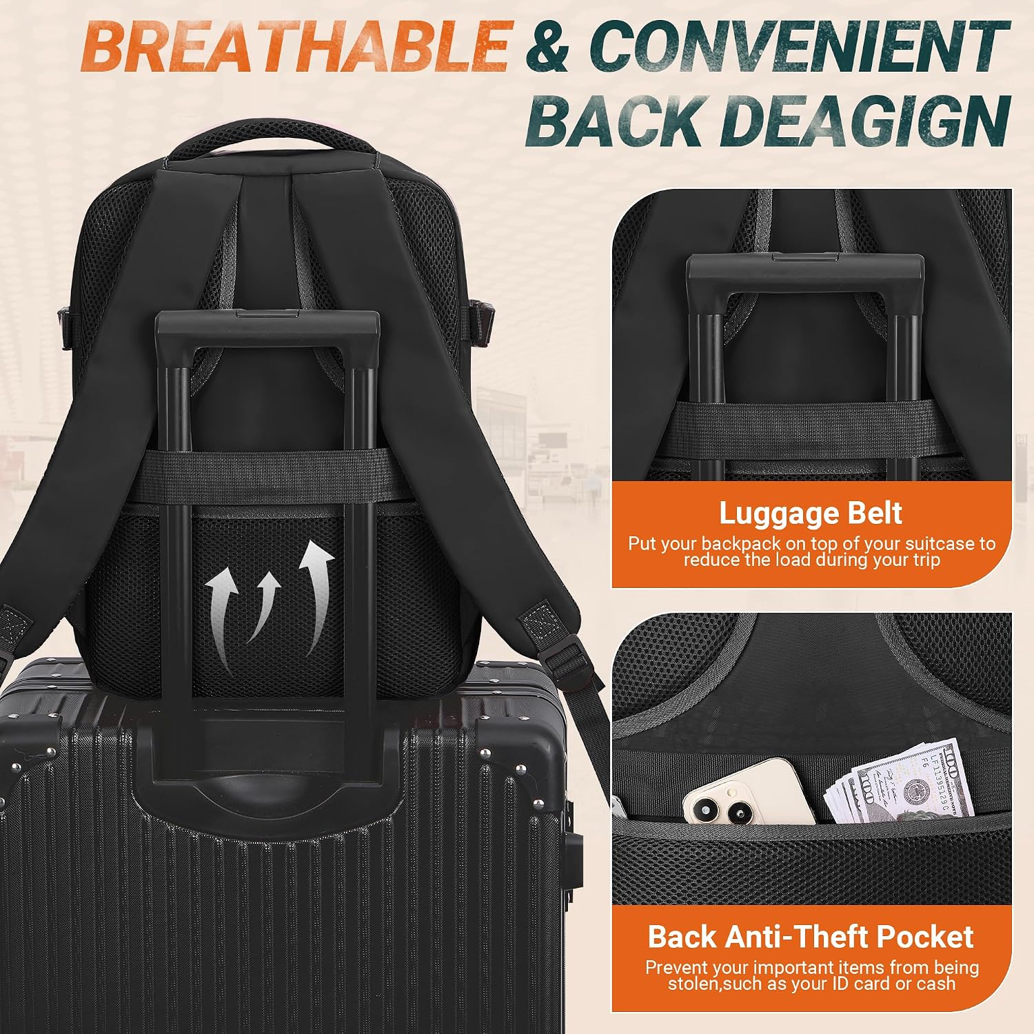 Thumbnail 5 de xlodea Cabin Bag 45x36x20 Underseat Backpack