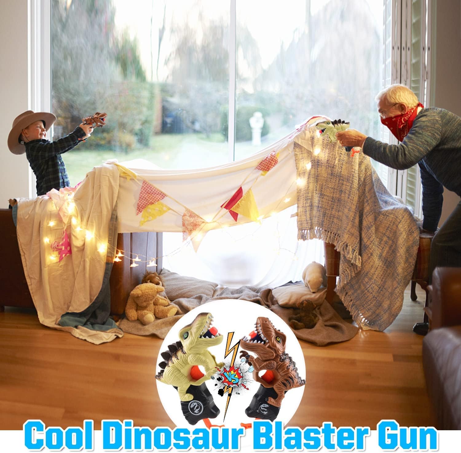 Detalle de Dinosaur Foam Dart Blasters 2-Pack