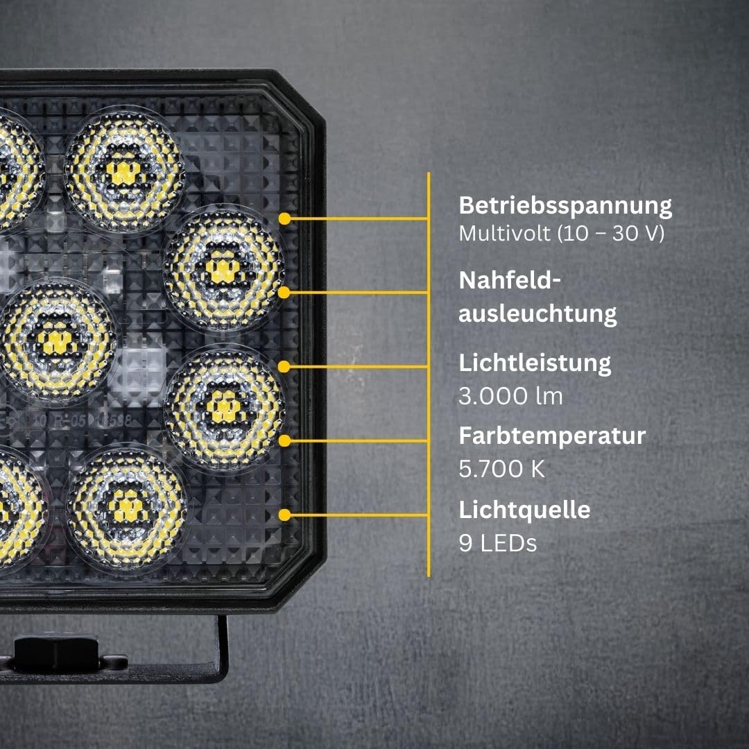 Thumbnail 1 de HELLA Valuefit TS3000 LED Arbeitsscheinwerfer 12V–24V, 3000 Lumen – kompakt, robust und offroadtauglich