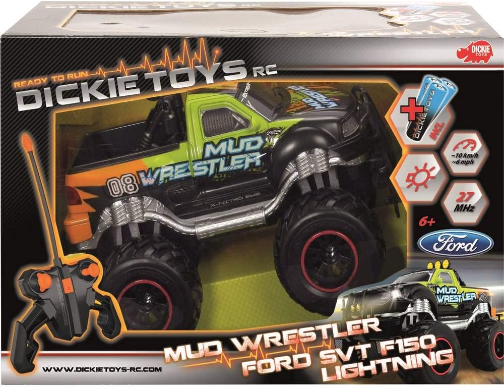 Detalle de Dickie Toys 201119455 Ford F150 Mud Wrestler RC-monstertruck, 30 cm, tot 10 km/u