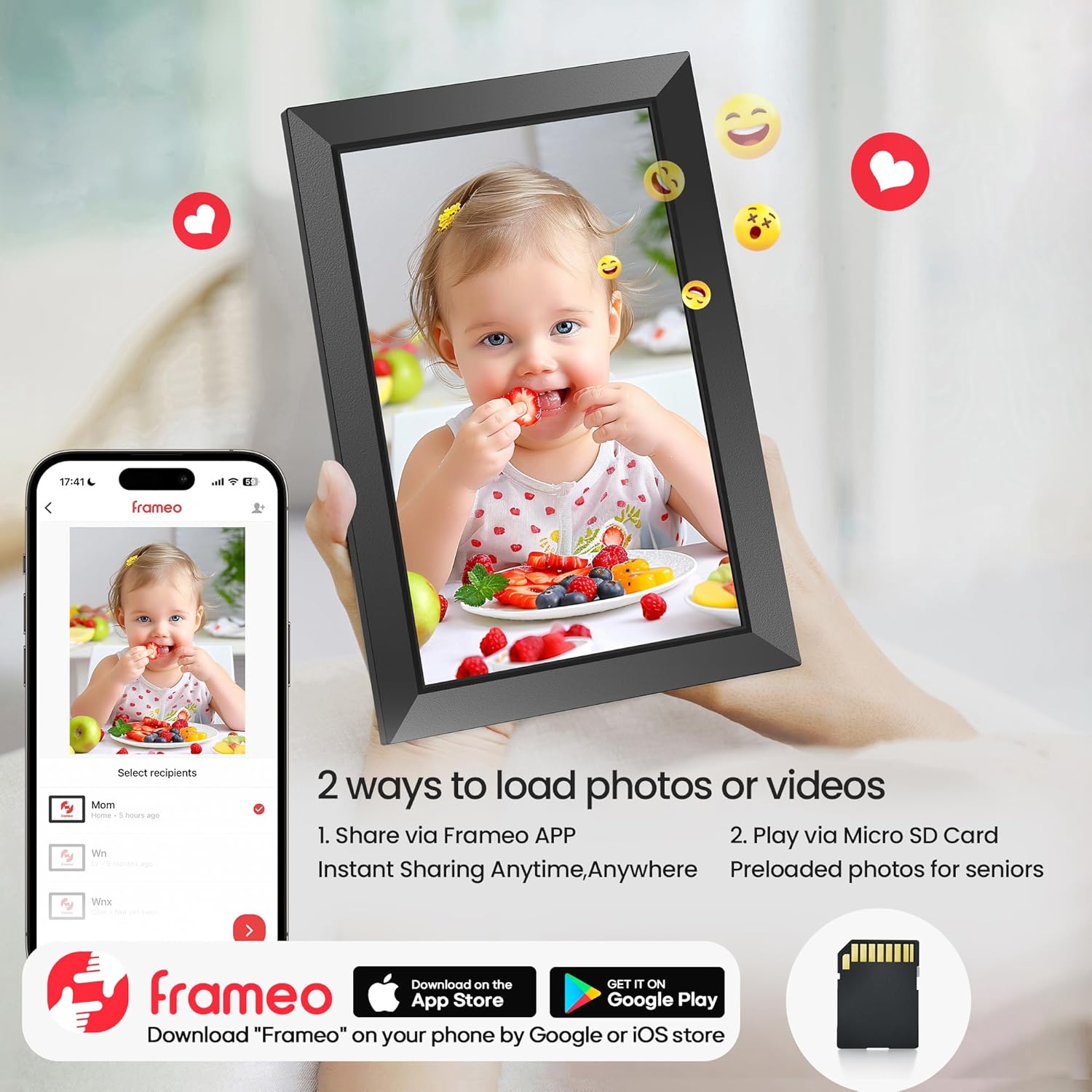 Thumbnail 1 de FRAMEO Digitaler Bilderrahmen 10,1" IPS 32GB 🖼