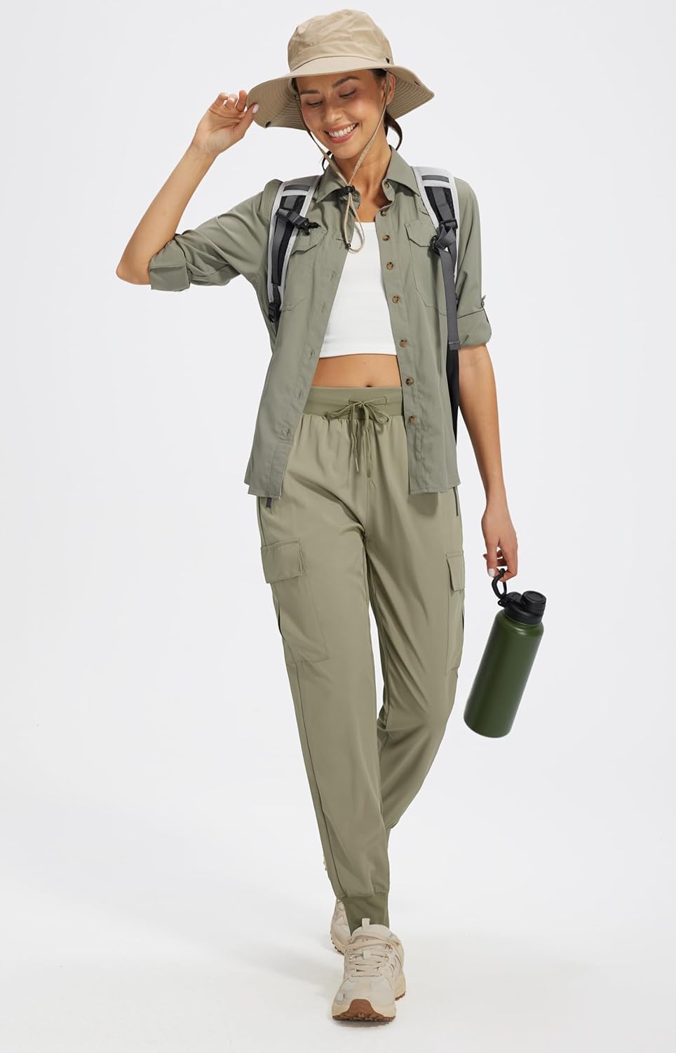 Thumbnail 6 de Libin Women’s Cargo Joggers—Lightweight Quick-Dry Hiking & Travel Pants