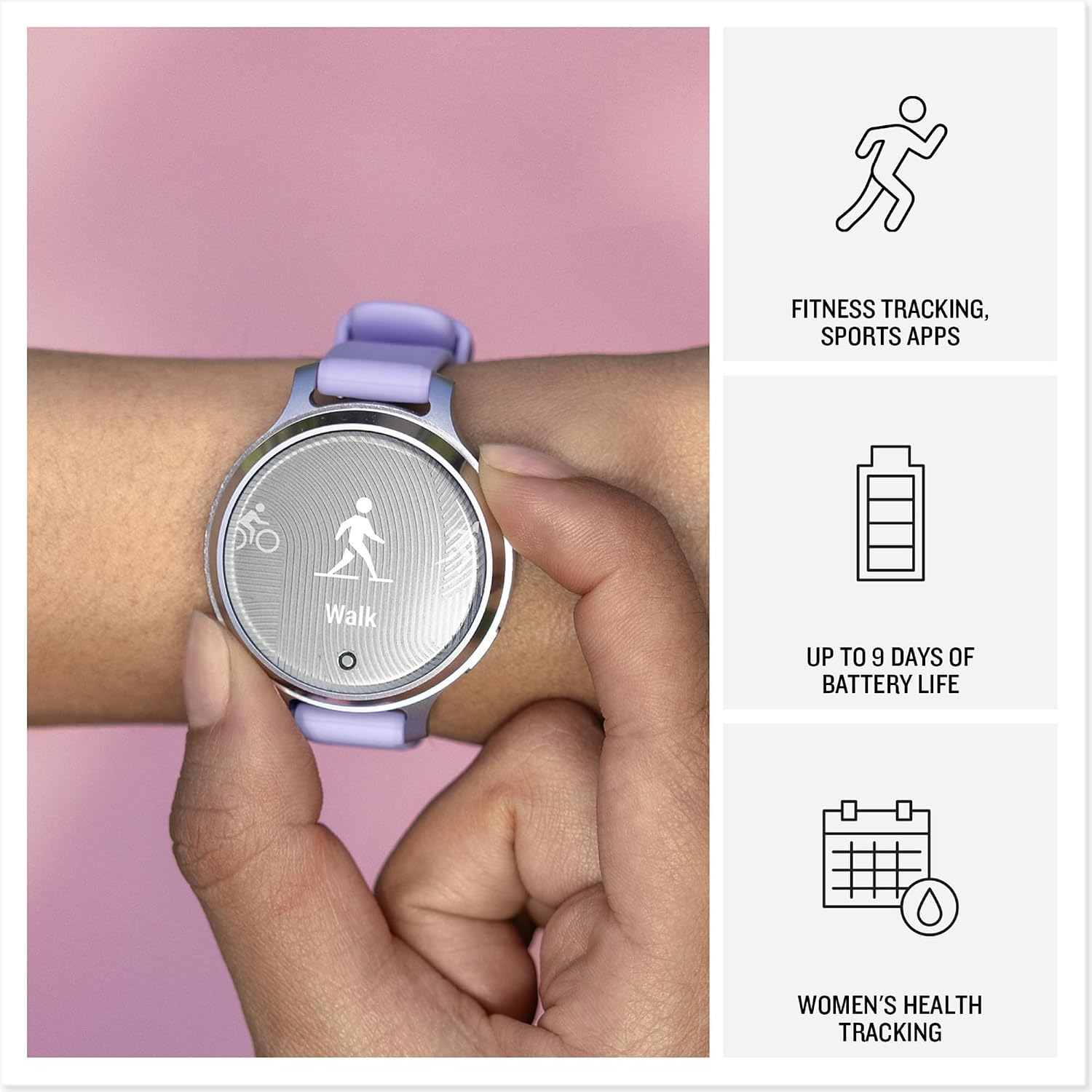 Detalle de Garmin Renewed Lily 2 Active GPS 35mm Smartwatch – Cream Gold (Renewed)