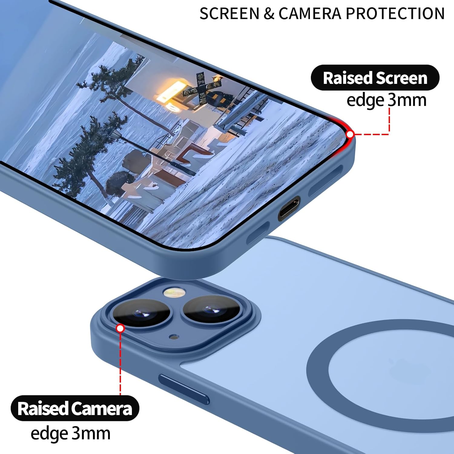 Detalle 2 de YUANDMI Cover Magnetica iPhone 15 Plus