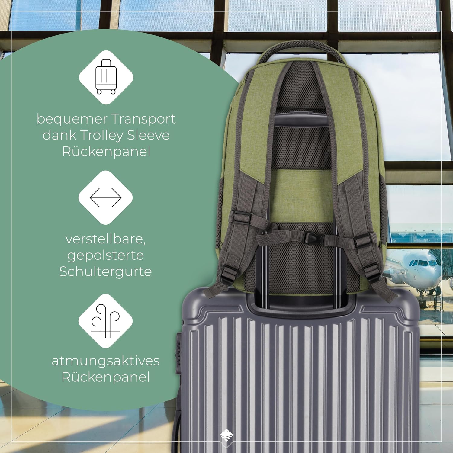 Thumbnail 5 de Travelite Handgepäck Rucksack BASICS – Laptop-Rucksack 15,6 Zoll, 22 Liter, 45 x 31 x 16 cm