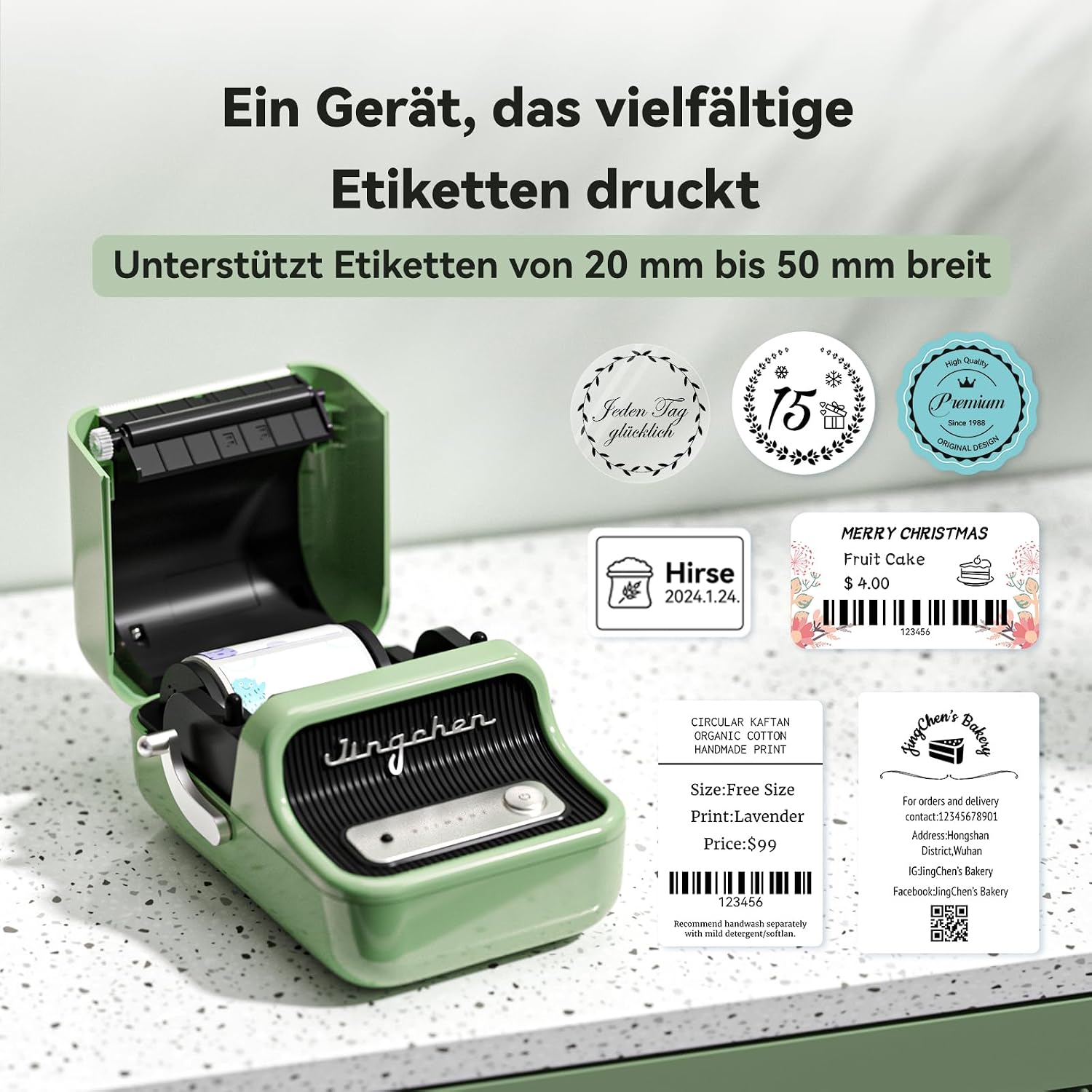 Detalle 2 de NIIMBOT B21 Etikettendrucker Selbstklebe Label Printer 256 GB đ