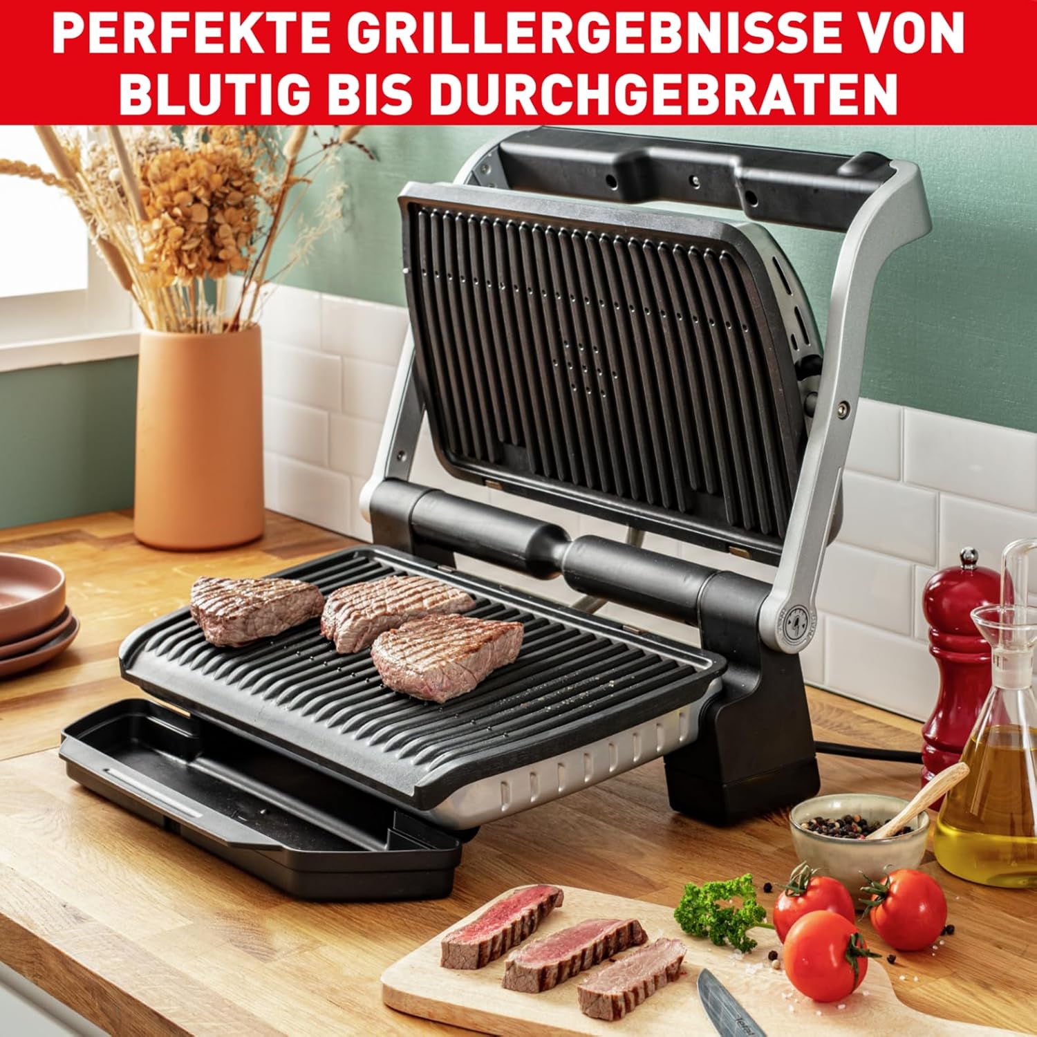 Detalle de Tefal OptiGrill+ XL Kontaktgrill 2000 W 🍖