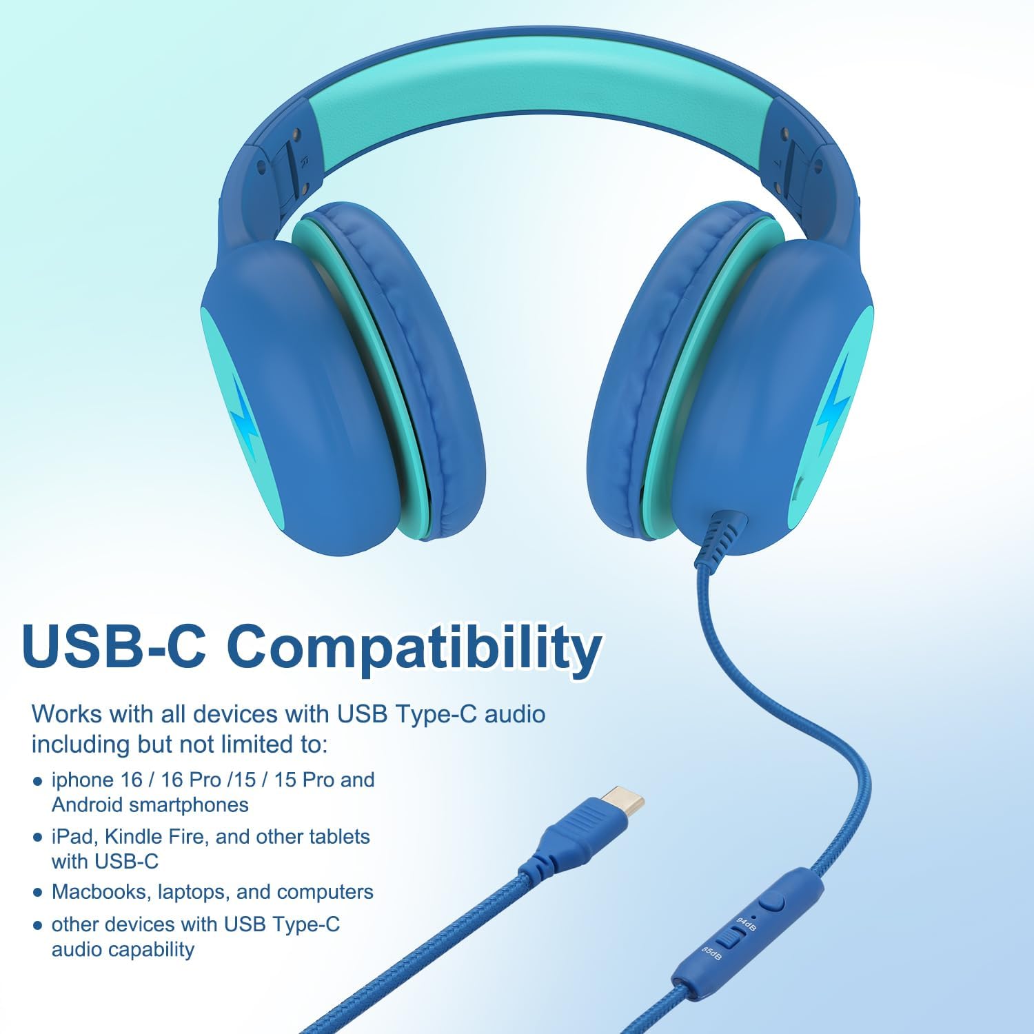 Thumbnail 6 de Voopwink KH3 Kids Wired USB-C Headphones