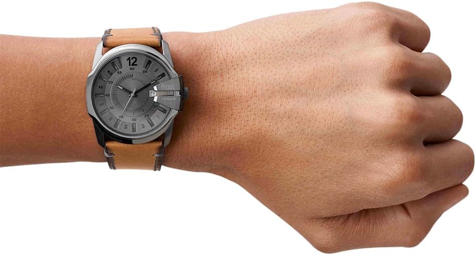 Thumbnail 4 de Diesel Master Chief Dreizeiger – 46 mm Edelstahluhr mit Lederarmband