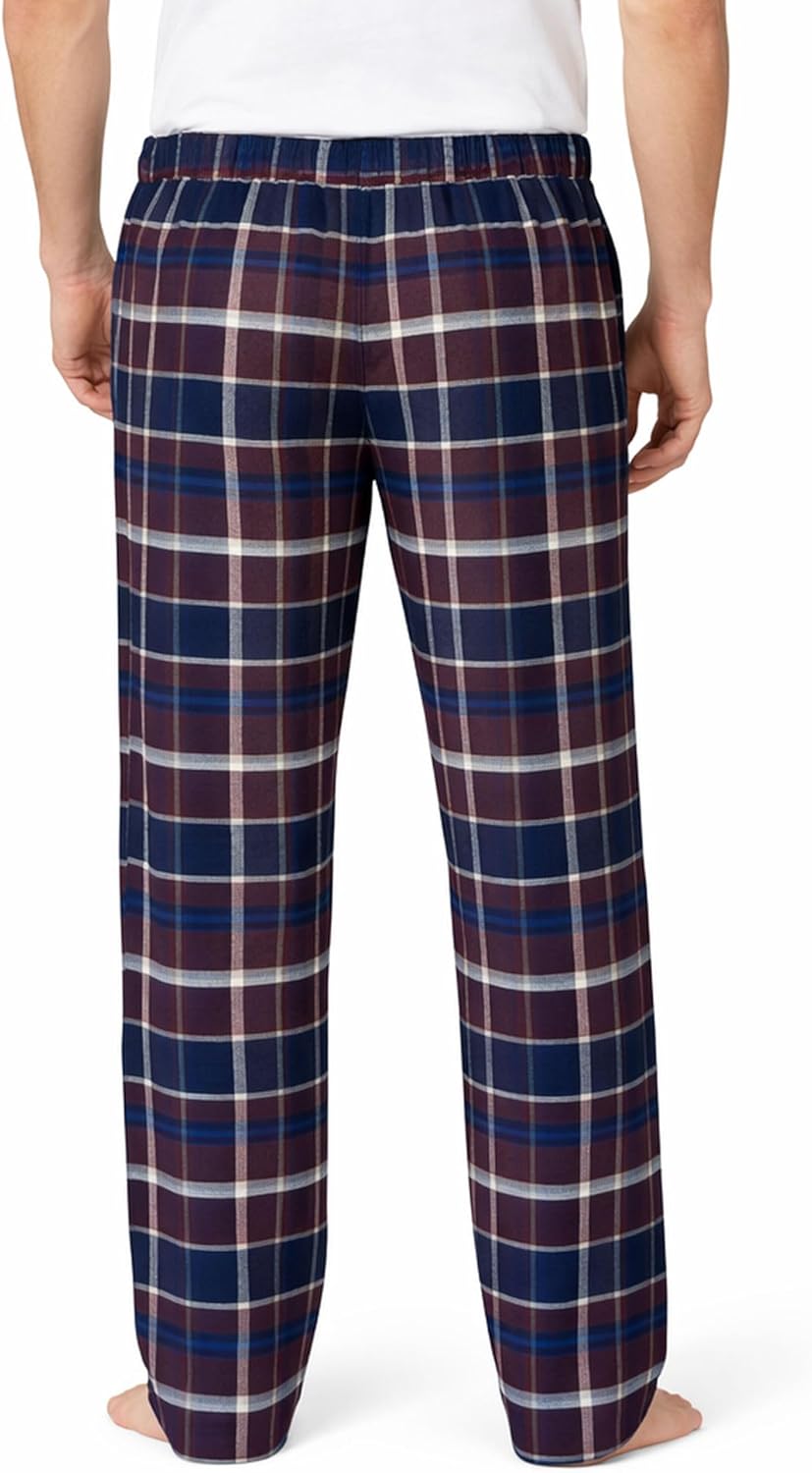 Thumbnail 2 de Xact Mens Soft Flannel Check Long Pyjama Bottoms with Side Pockets (Regular Fit)