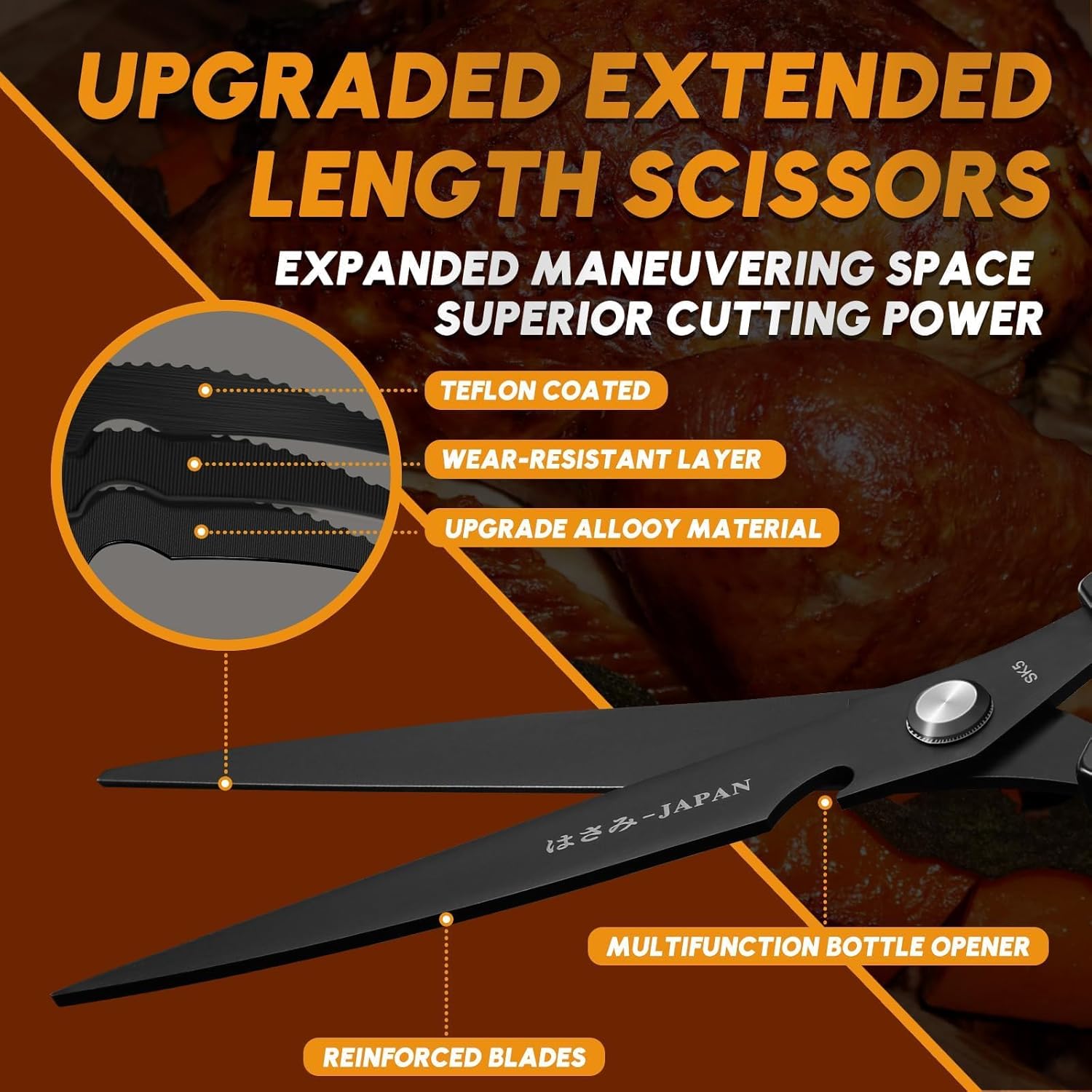 Thumbnail 2 de HUUSK Kitchen Shears Set Stainless Steel 1pc ✂