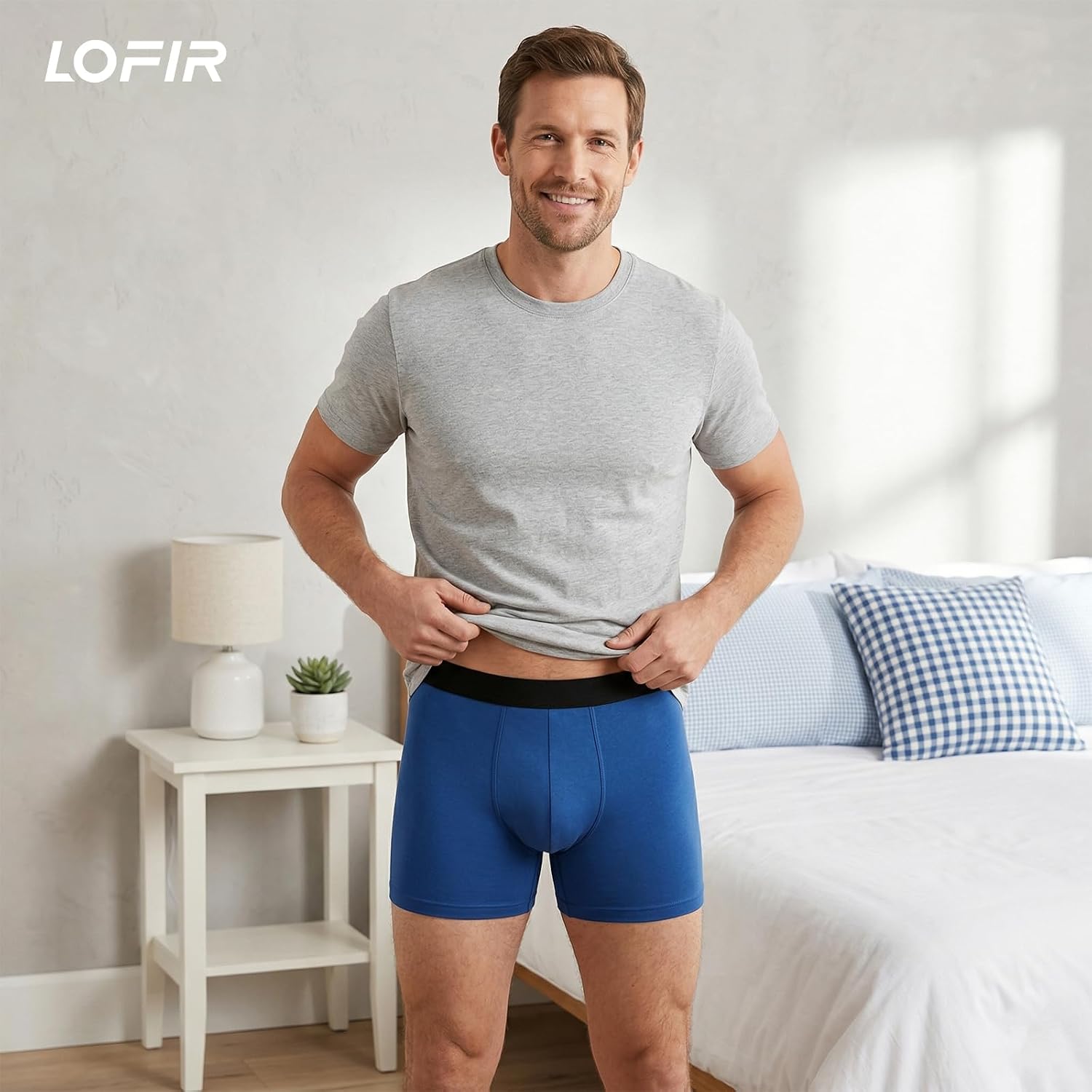 Thumbnail 6 de LOFIR Men's Incontinence Pant Underwear: Washable Cotton Boxers with 150ml Absorbent Pad