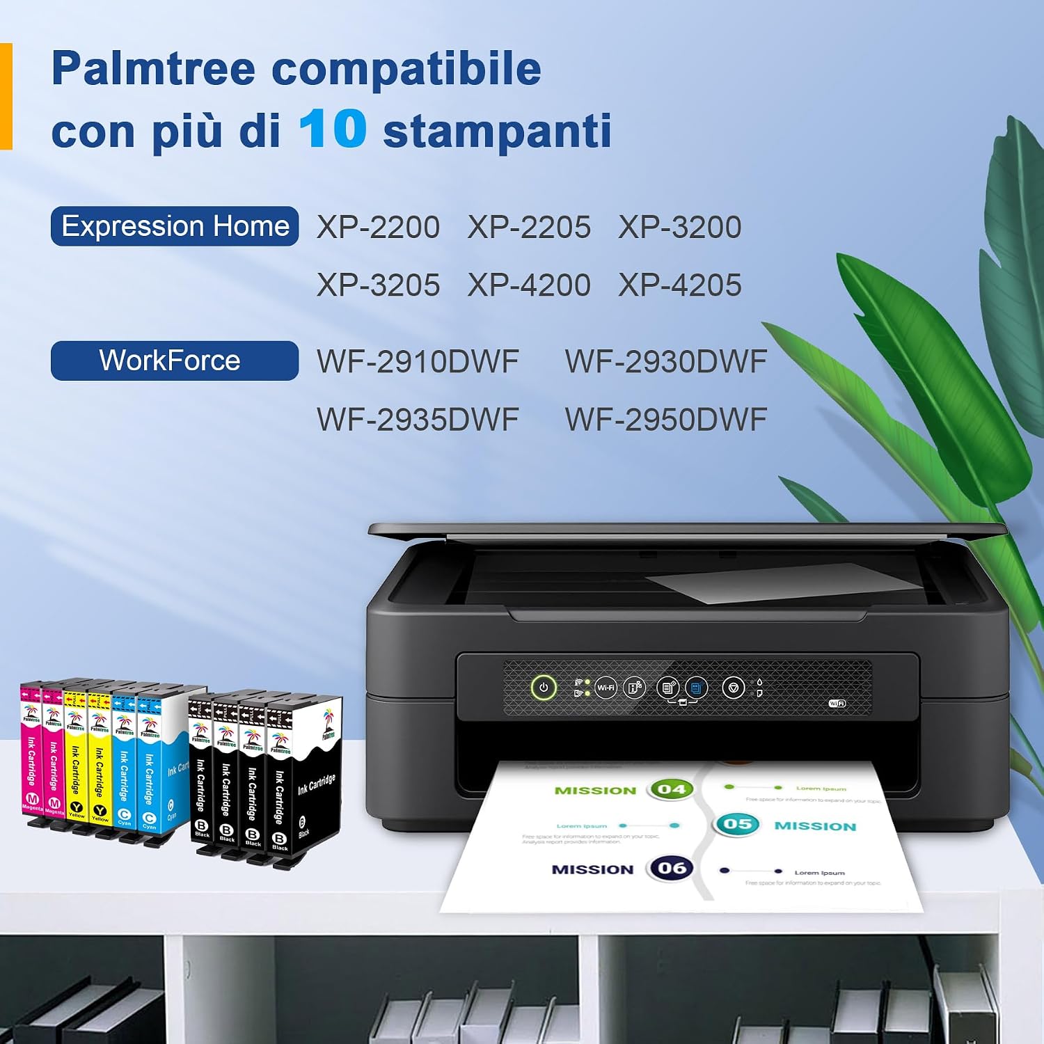 Detalle de Paltree Compatibili 604XL per Epson XP-2200/WF-2930 – Set completo 10 cartucce