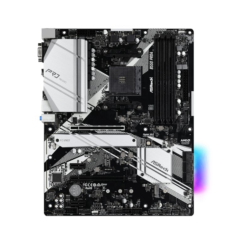 Detalle 2 de ASRock B550 PRO4: placa base AMD AM4 para sistemas moderados con buenas opciones de expansión