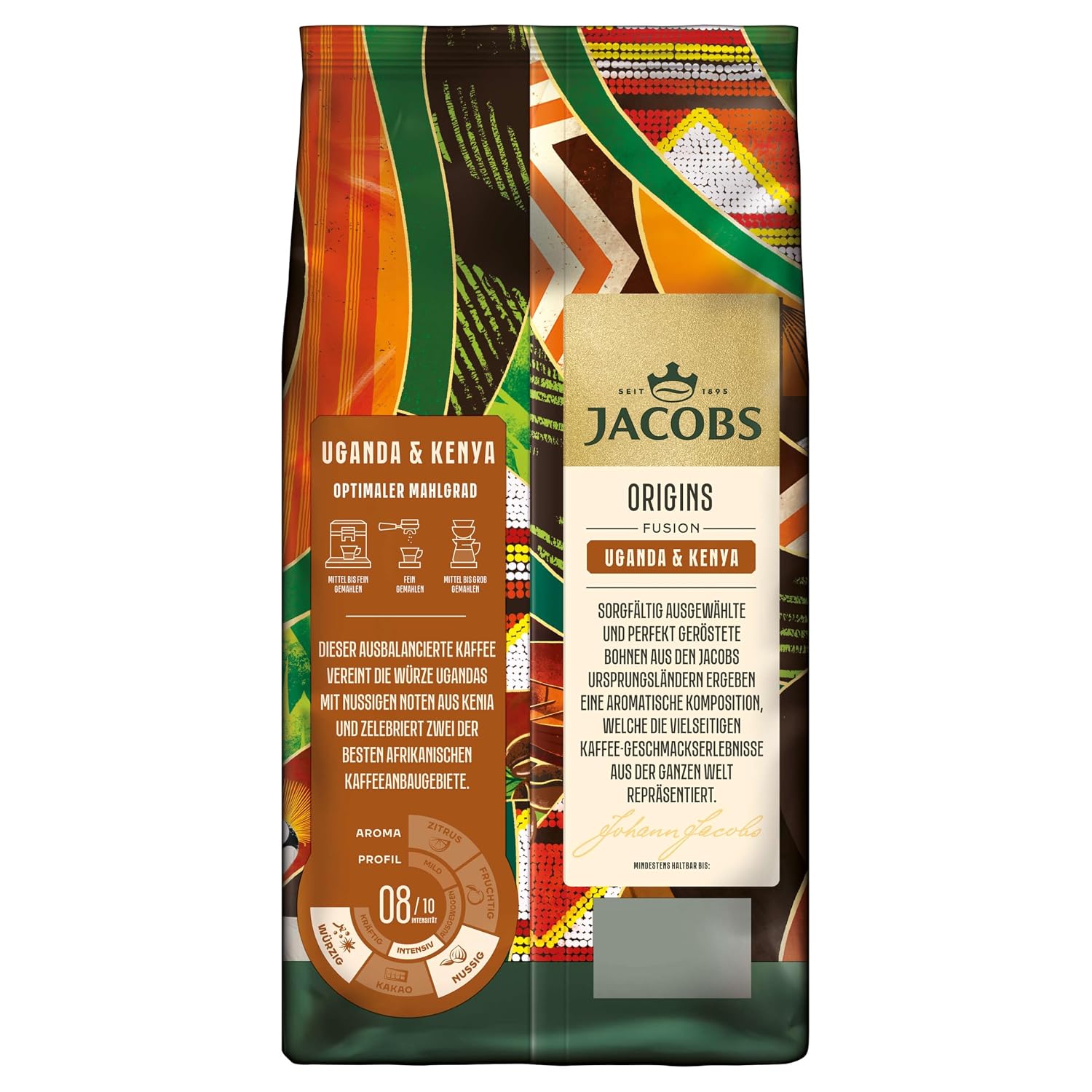 Detalle 2 de Jacobs Kaffeebohnen Origins Uganda & Kenia – Vollmundiger Espresso, 1 kg