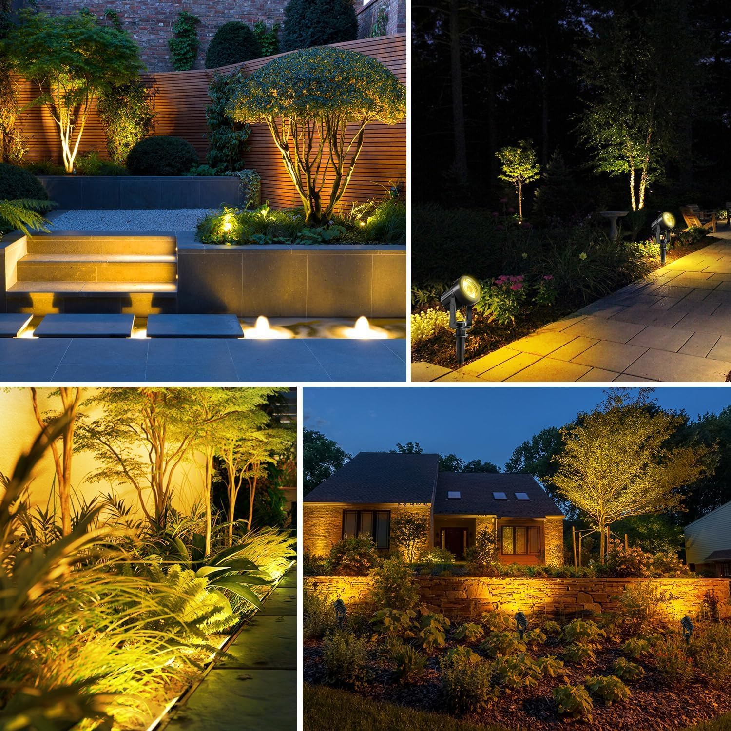 Thumbnail 6 de NATPOW Solar Gartenstrahler 3000K IP65 2er-Set