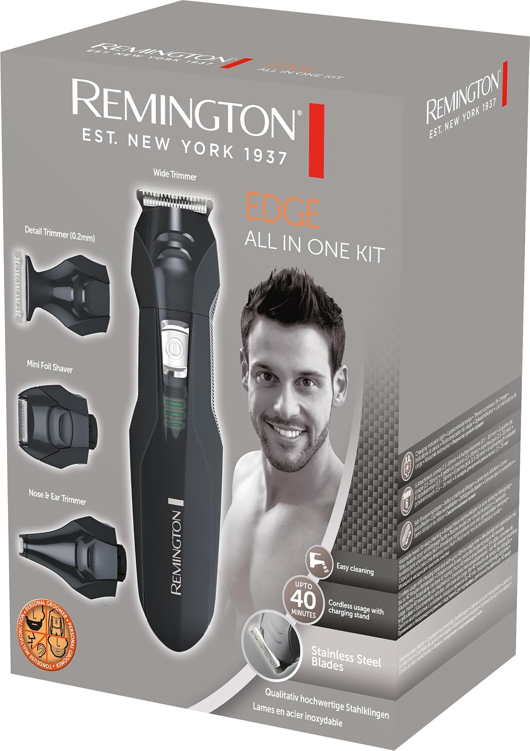 Detalle 2 de Remington Edge PG6030 Personal Groomer Multiuso con 4 testine