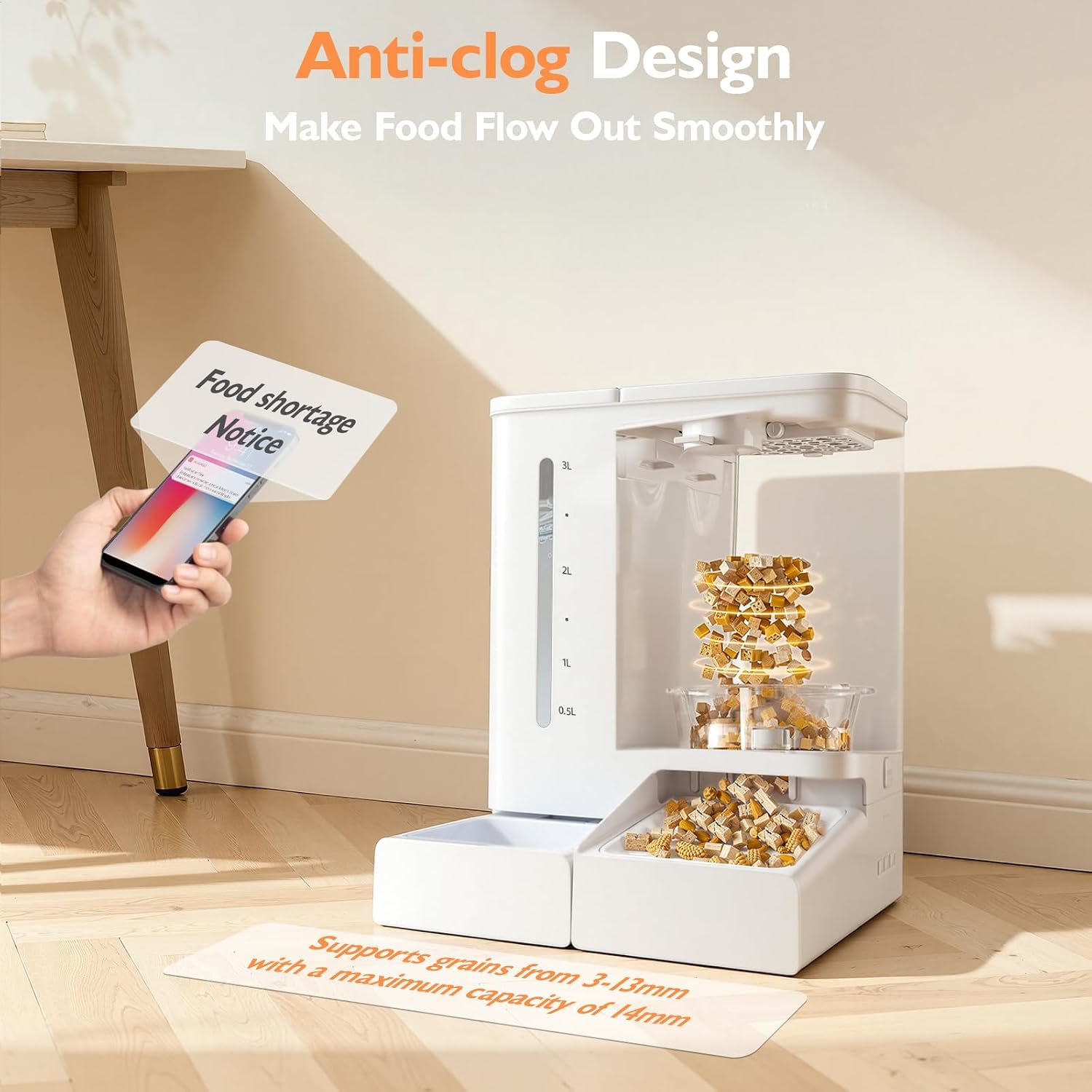 Thumbnail 6 de PETLIV Futterautomat Katze 2 Näpfe mit APP 2K-Kamera