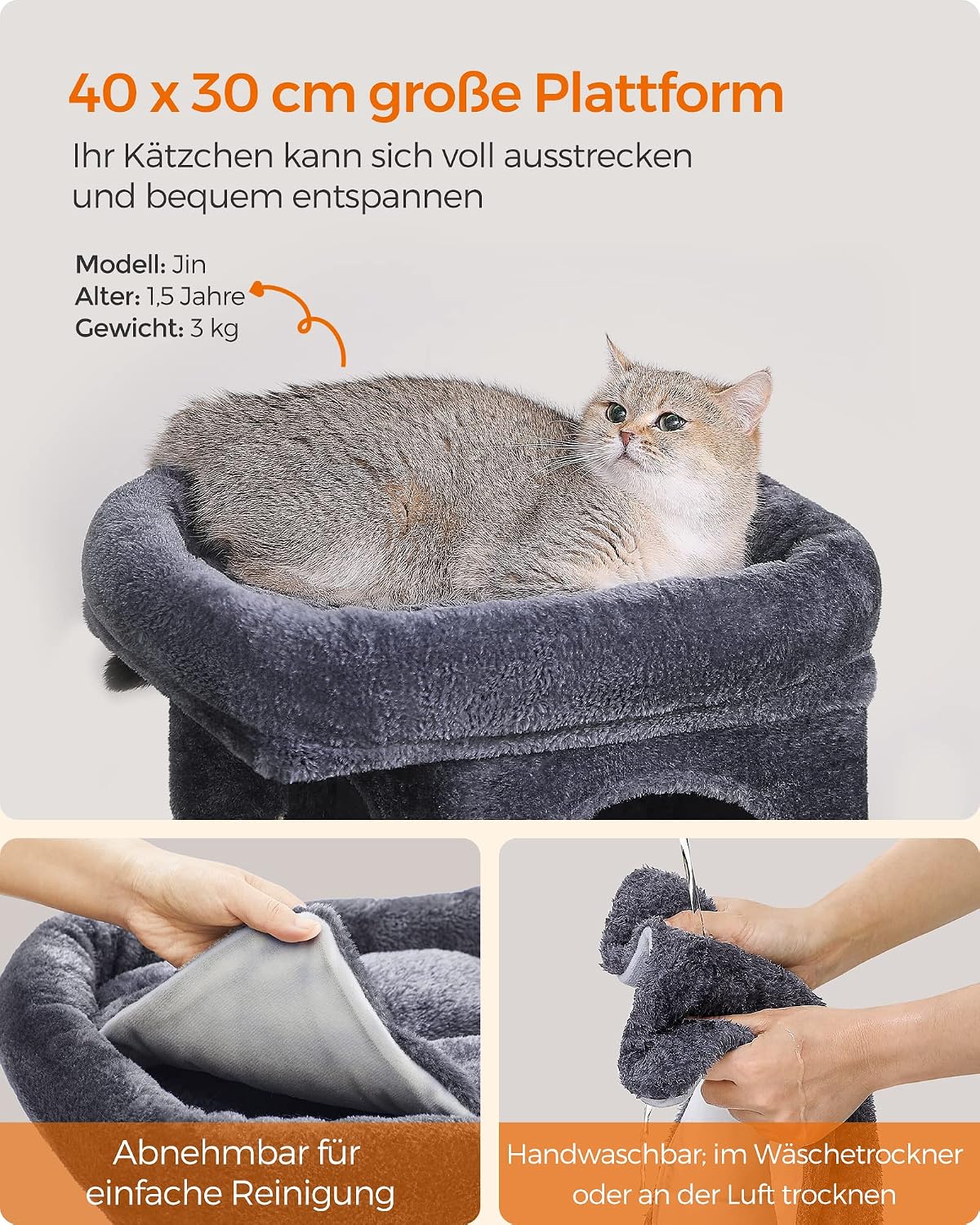 Detalle 2 de Feandrea Kratzbaum klein 67 cm Katzenbaum