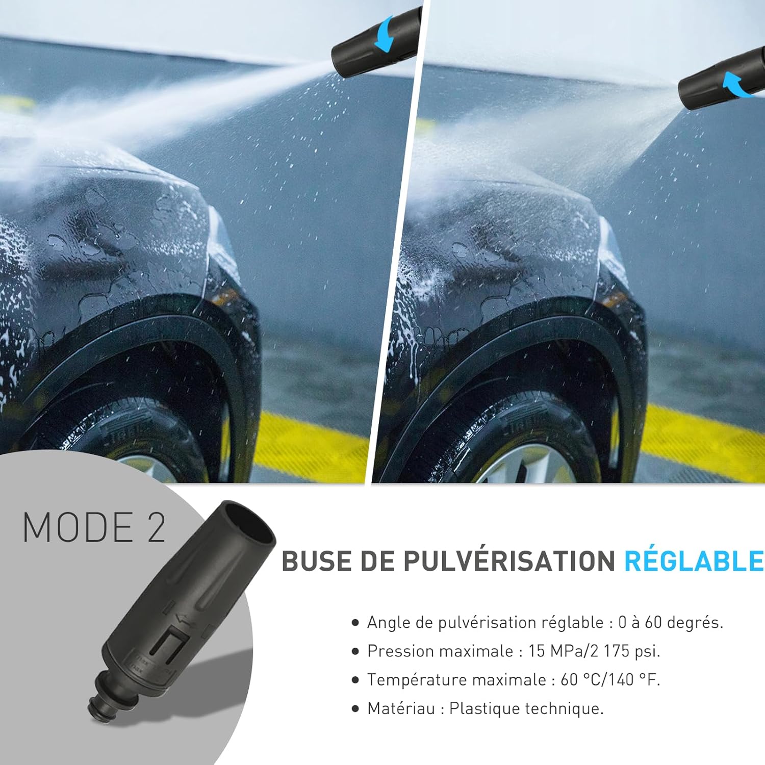 Thumbnail 2 de LeapBeast Lance de Nettoyeur Haute Pression pour Karcher K2–K7 – Buse Double et Rotative