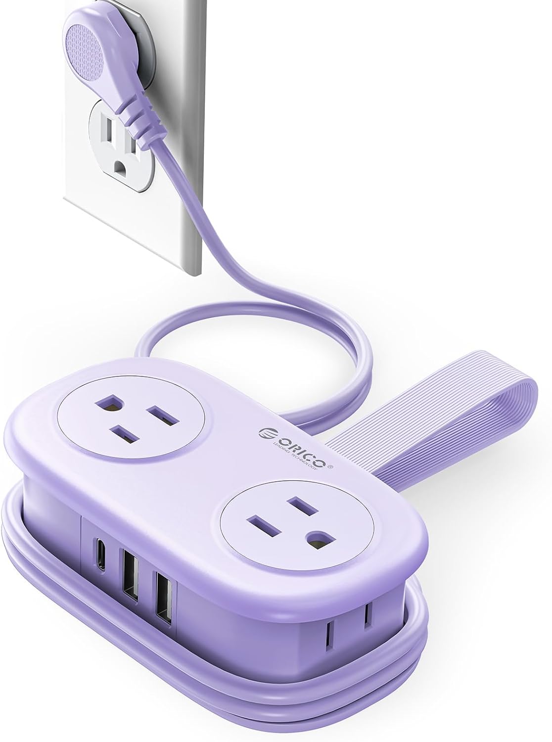 Detalle de ORICO AP3 4FT Travel Power Strip with USB-C ๐