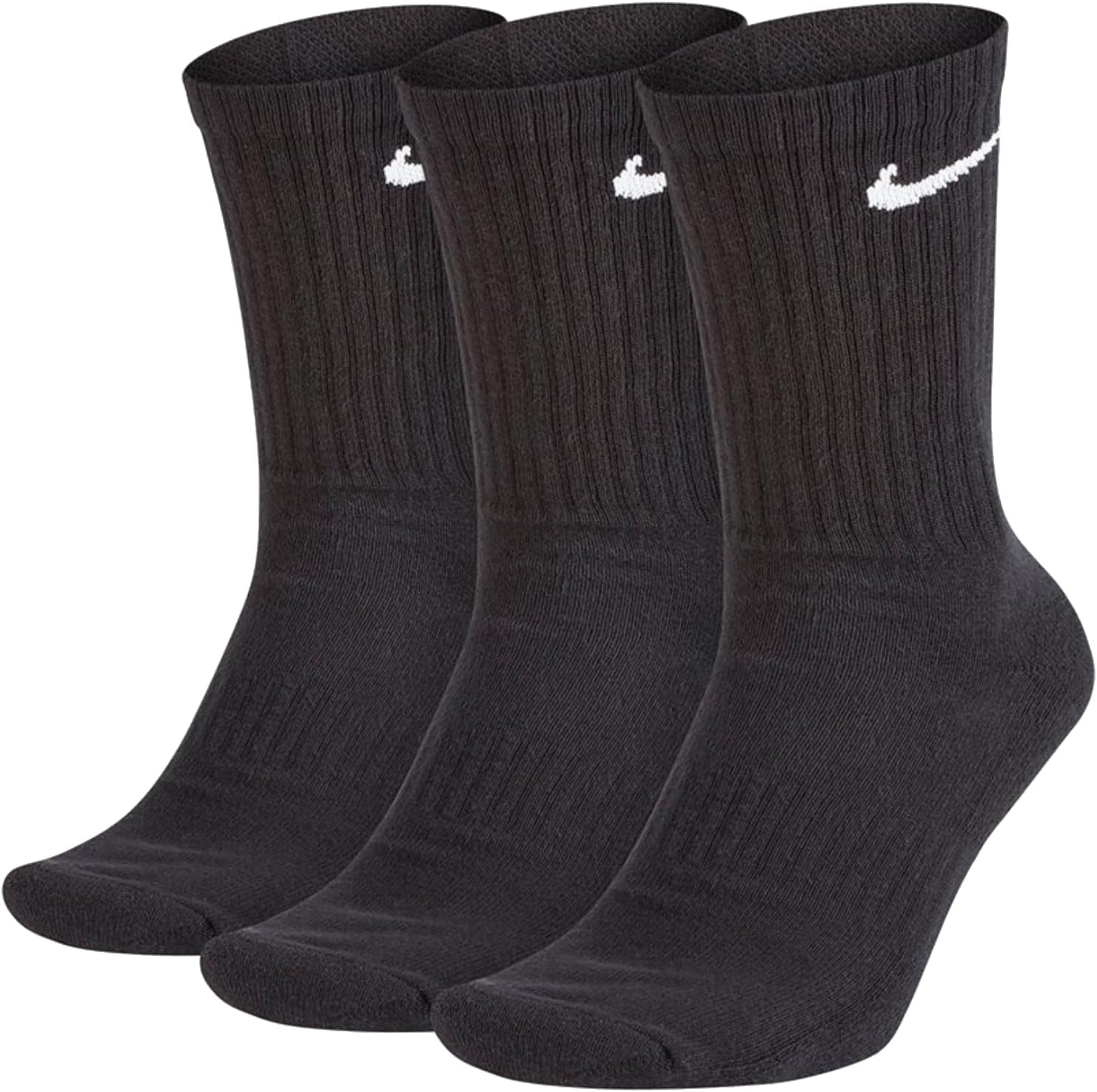 Detalle 2 de Nike Everyday Cush Crew 3Pr Calze da Uomo Bianco/Black, S