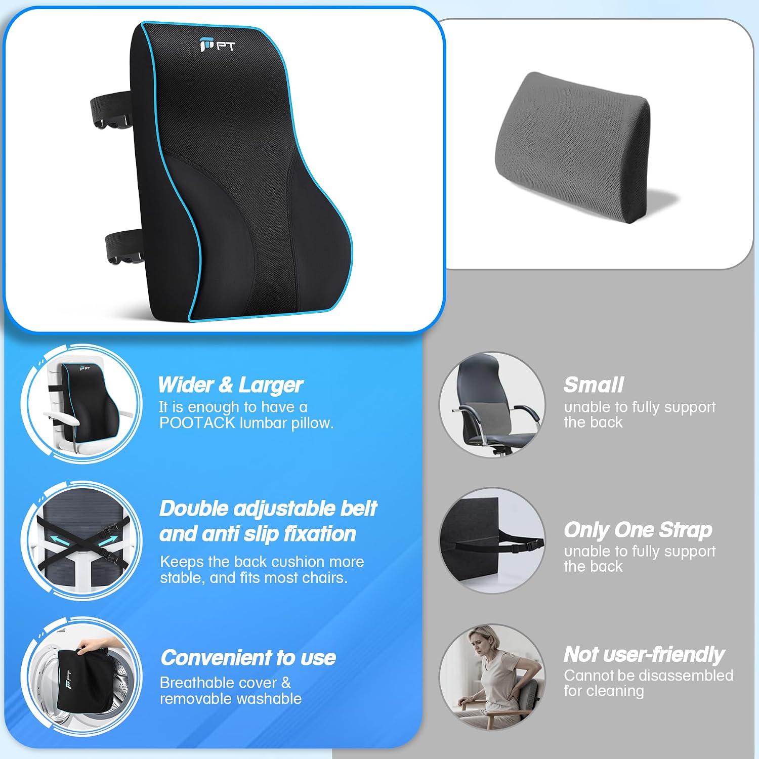 Thumbnail 4 de POOTACK Lumbar Support Cushion 1pc