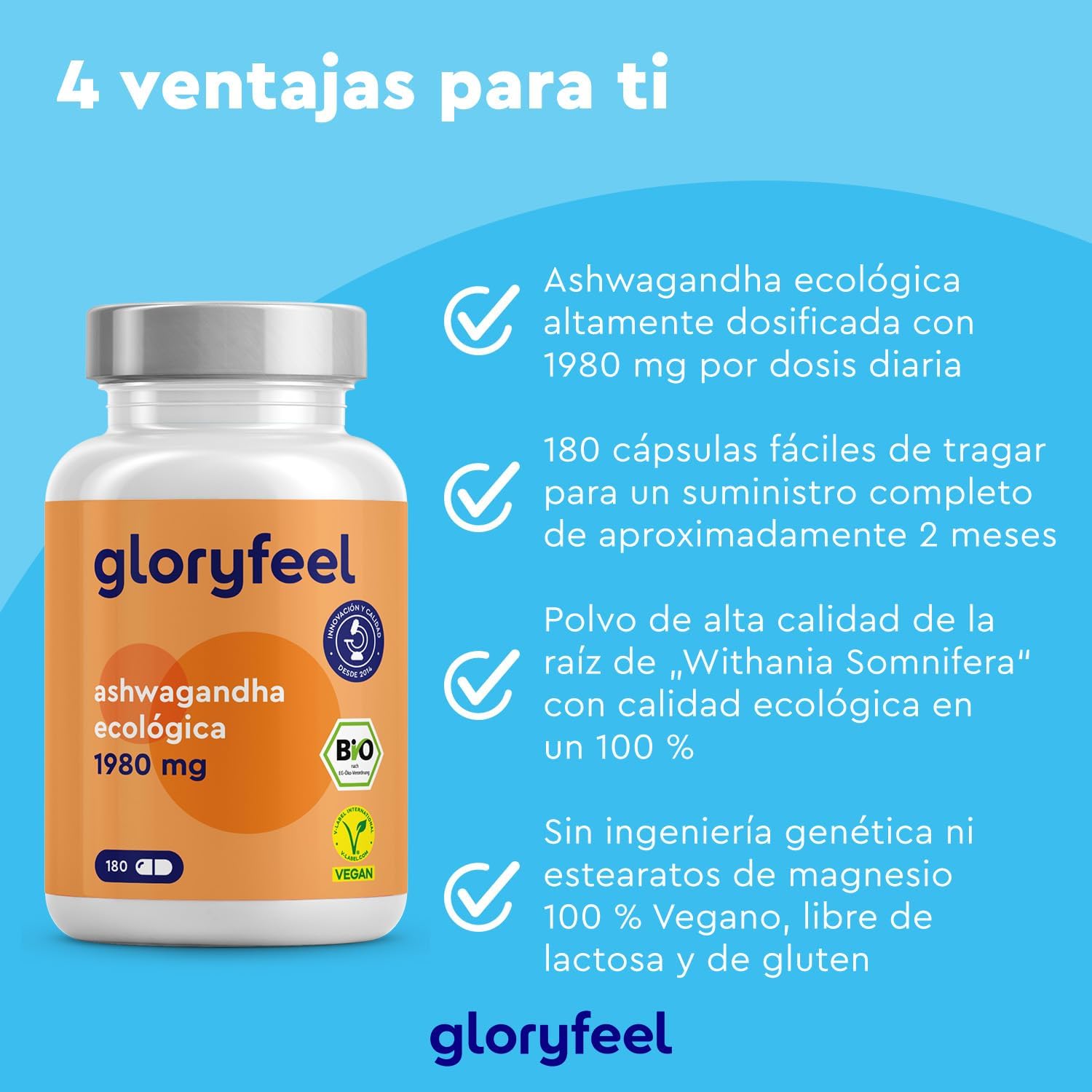 Detalle 2 de Ashwagandha Cápsulas 1980mg por dosis diaria