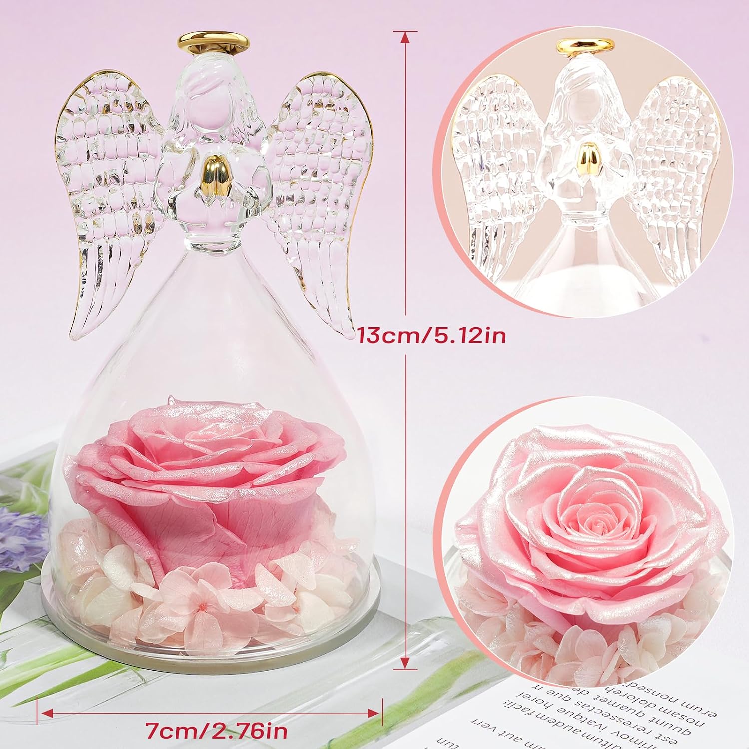 Detalle 2 de Miofula Ewige Rose Engel Figur