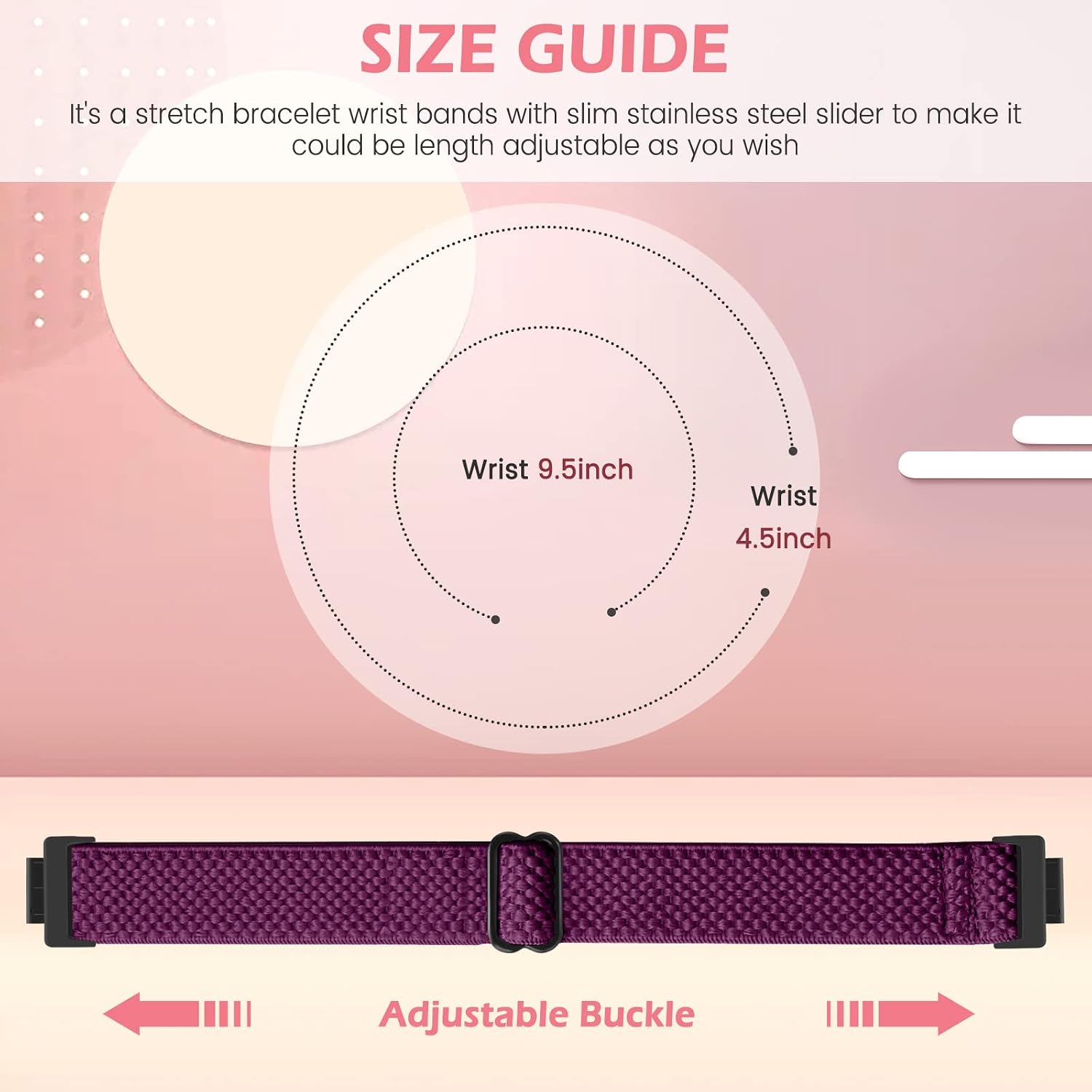 Thumbnail 3 de SHIJZWD Adjustable Elastic Nylon Watch Strap for Fitbit Inspire 3/2, Inspire HR, Ace 2/3